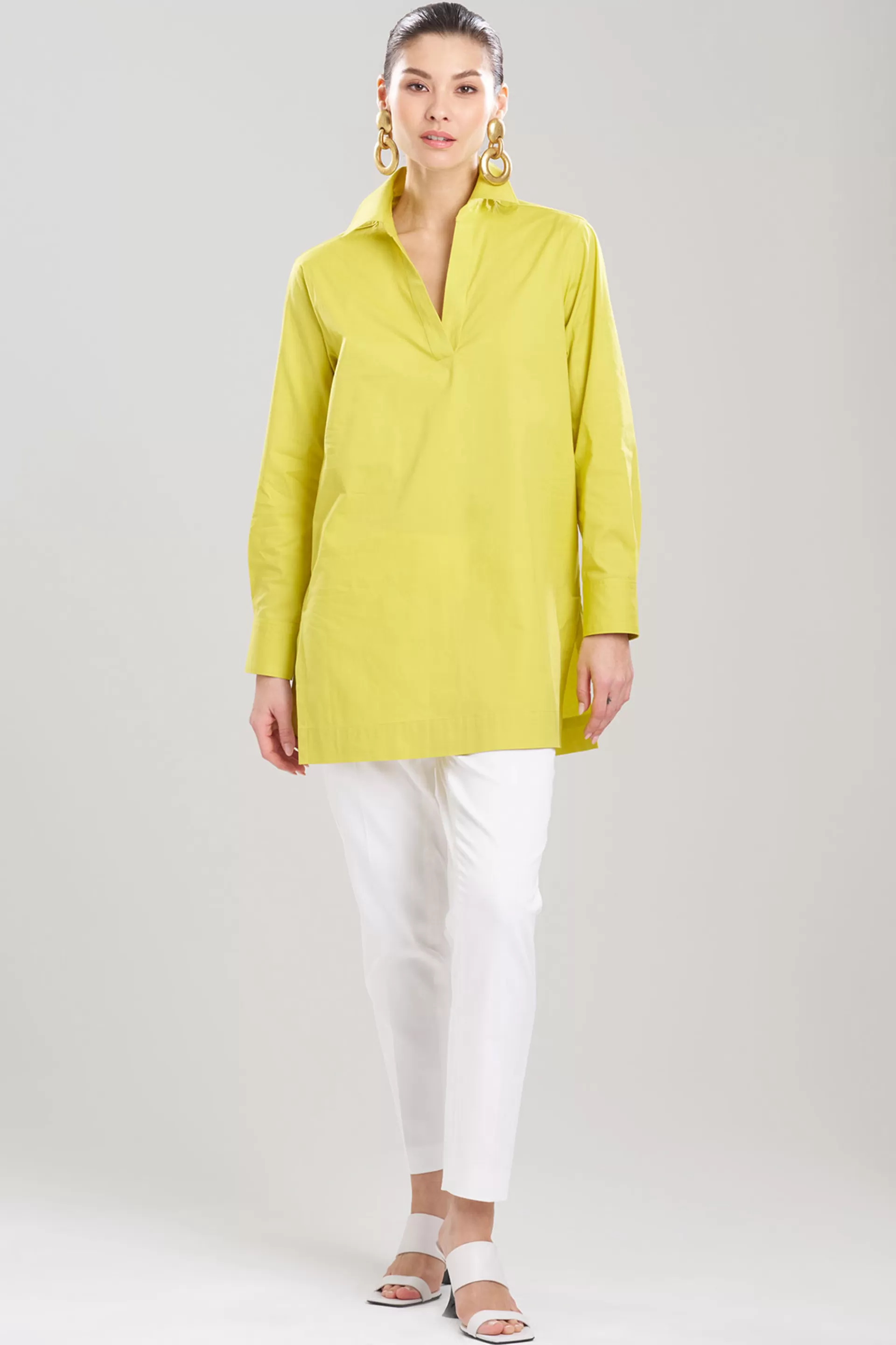 Natori Tops, Shirts & Tunics<Cotton Poplin Tunic Shirt