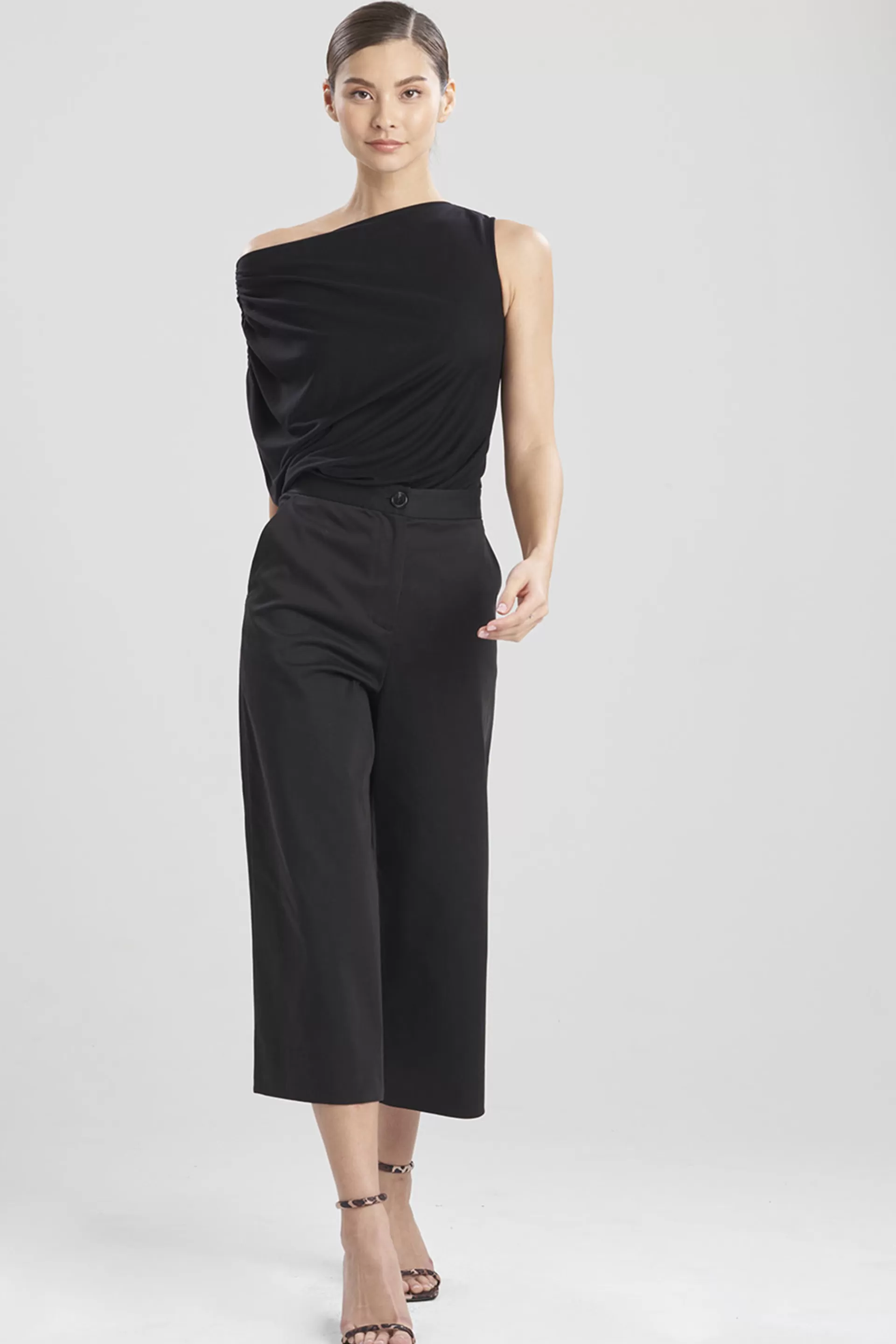 Natori Essentials | Pants, Skirts & Shorts<Cotton Sateen Wide Leg Crop Pants