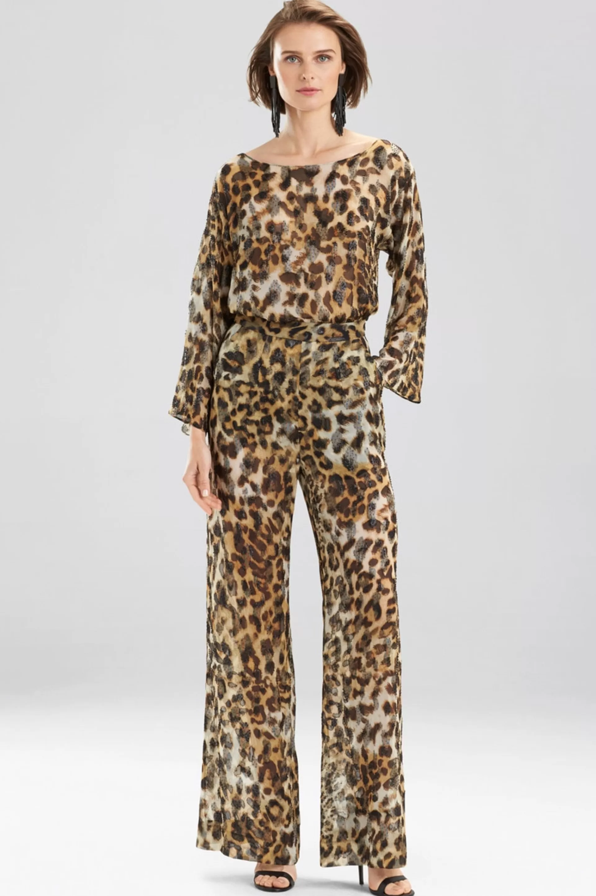 Natori Couture Tops<Couture Animal Burnout Pants Natural/Black