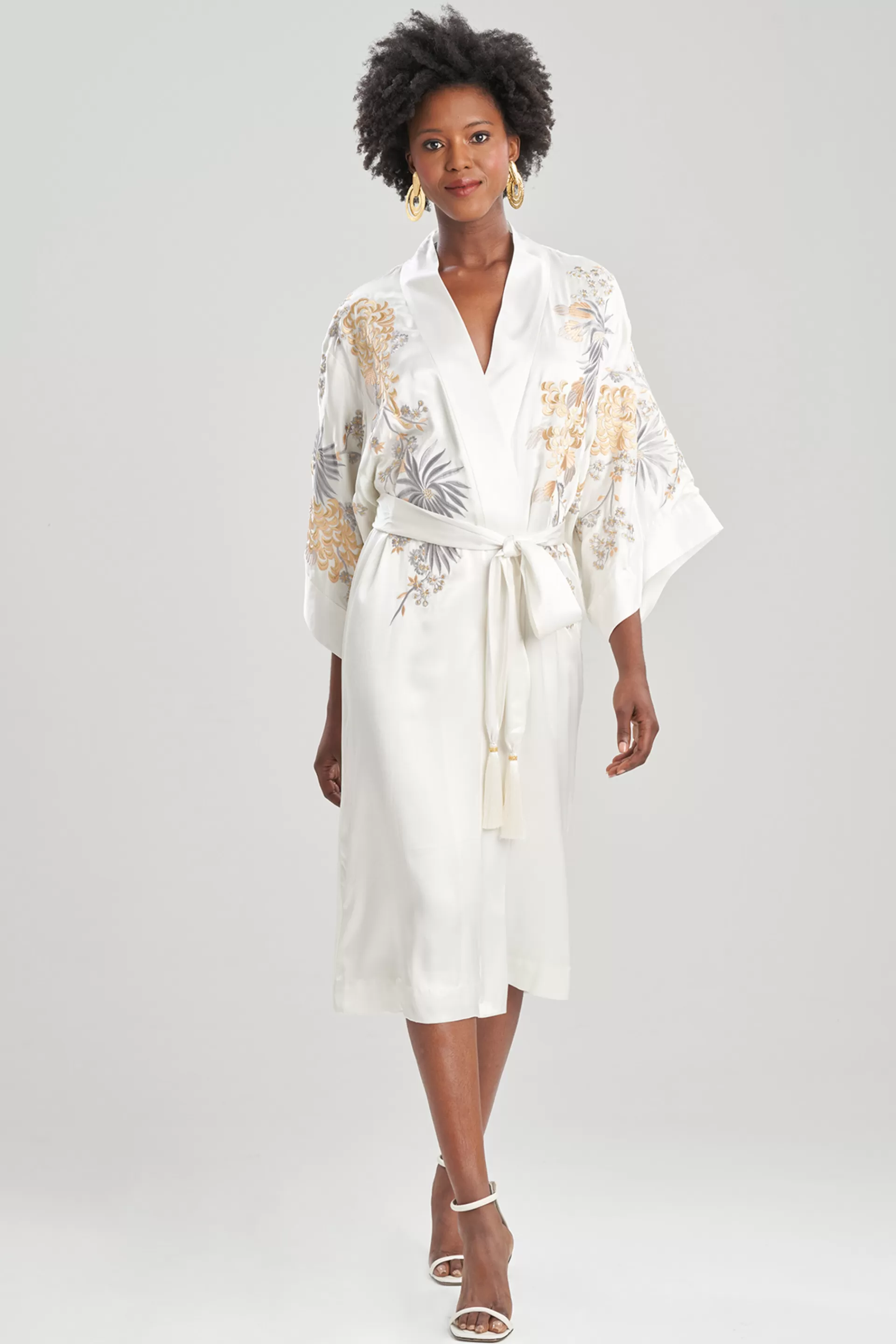 Natori Robes & Kimonos | Couture Robes<Couture Chinoiserie Embellished Robe Warm White