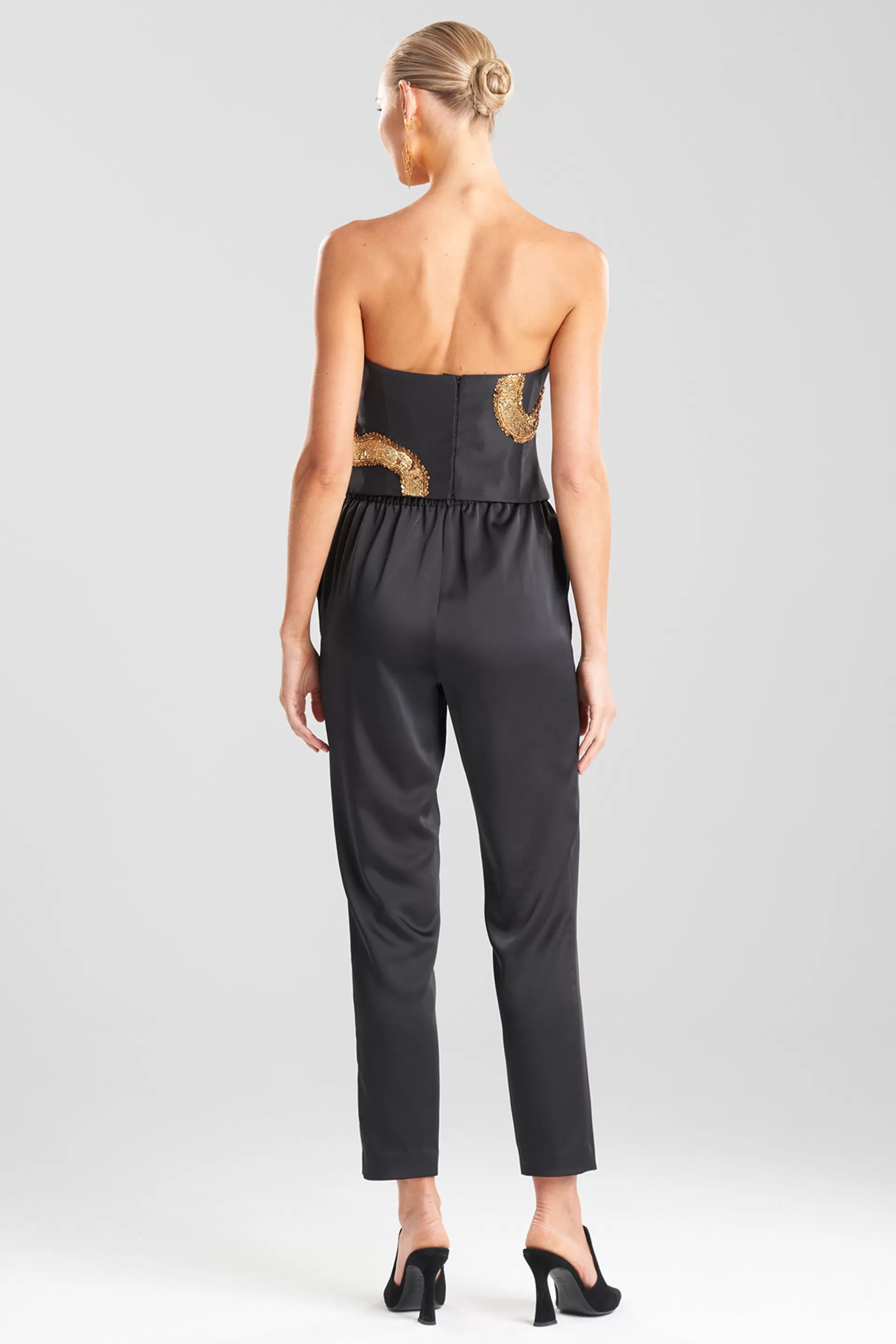 Natori Bustiers & Camis | Couture Tops<Couture Dragon Embroidered Silk Bustier Black