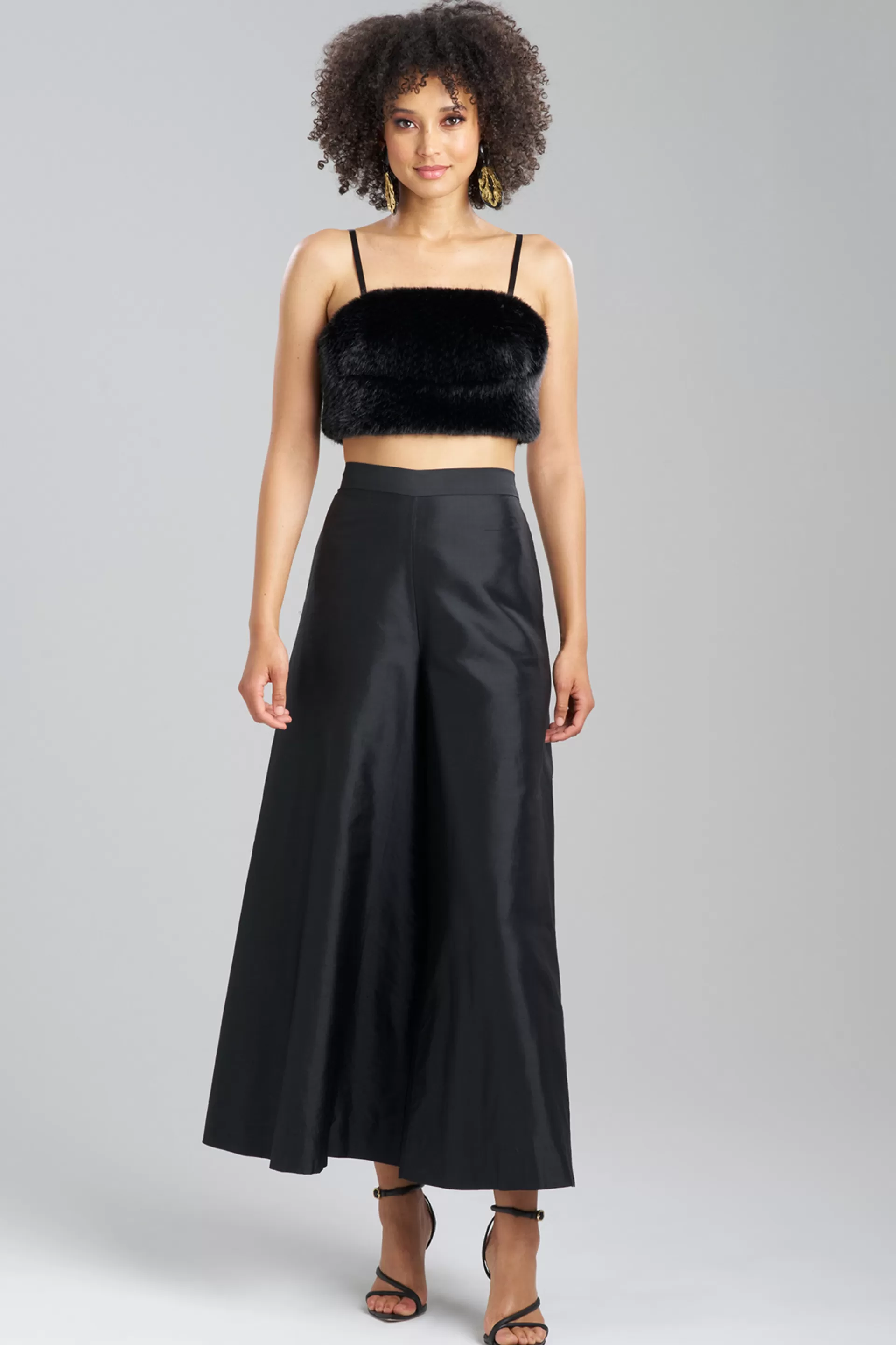 Natori Bustiers & Camis | Couture Tops<Couture Faux Mink Silk Bustier Black