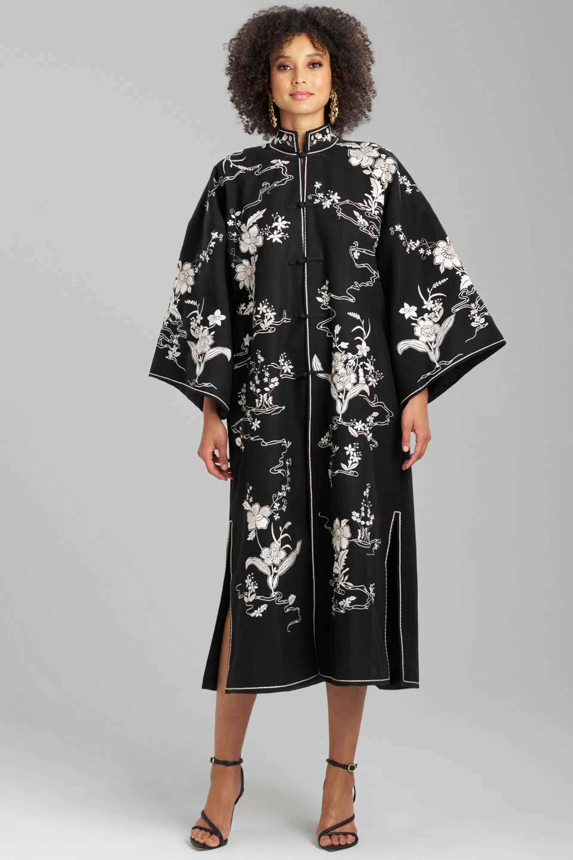 Natori Jackets & Outerwear | Couture Coats<Couture Felt Mandarin Coat Black