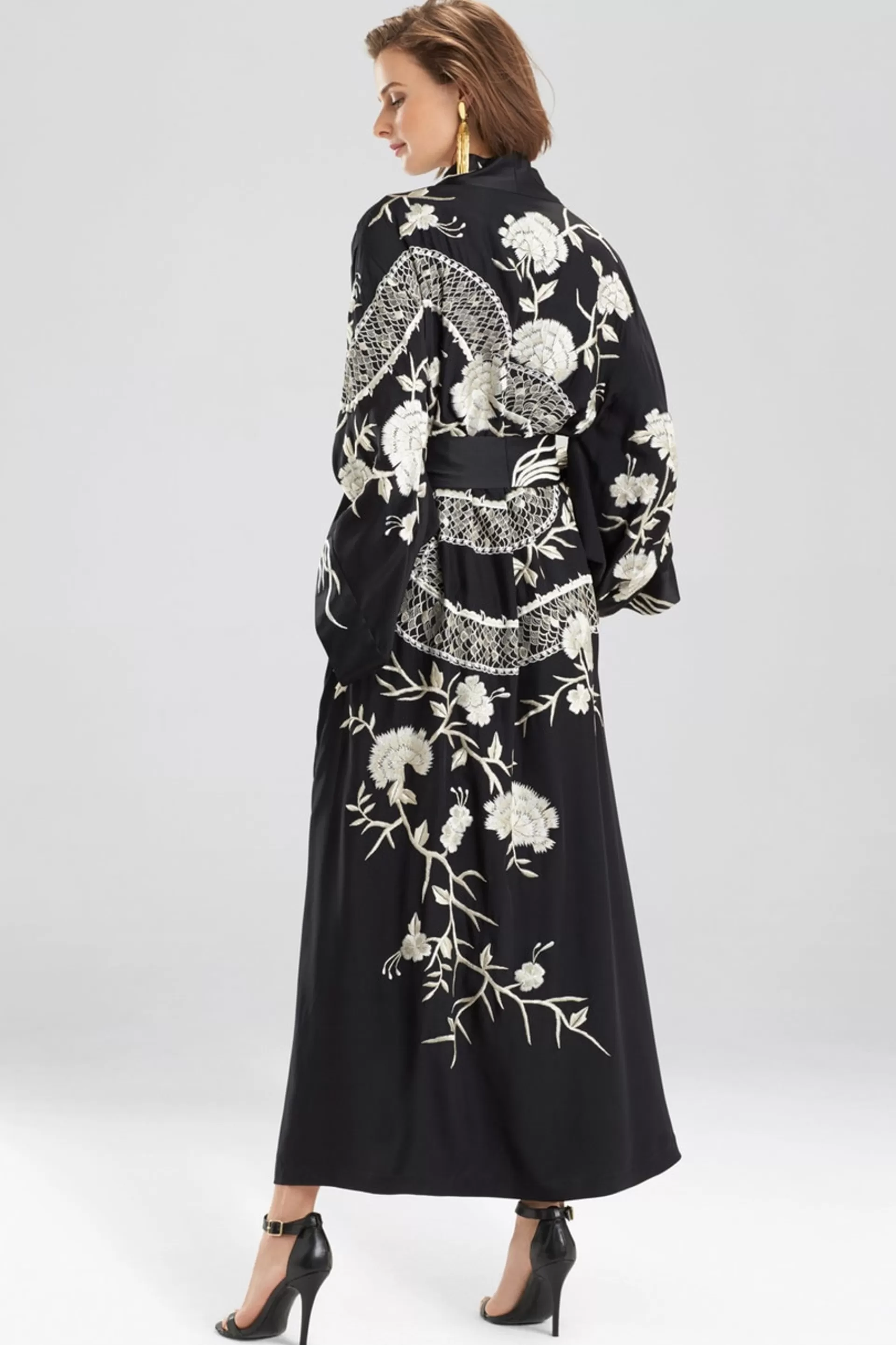 Natori Couture Robes<Couture Floral Dragon Robe Black