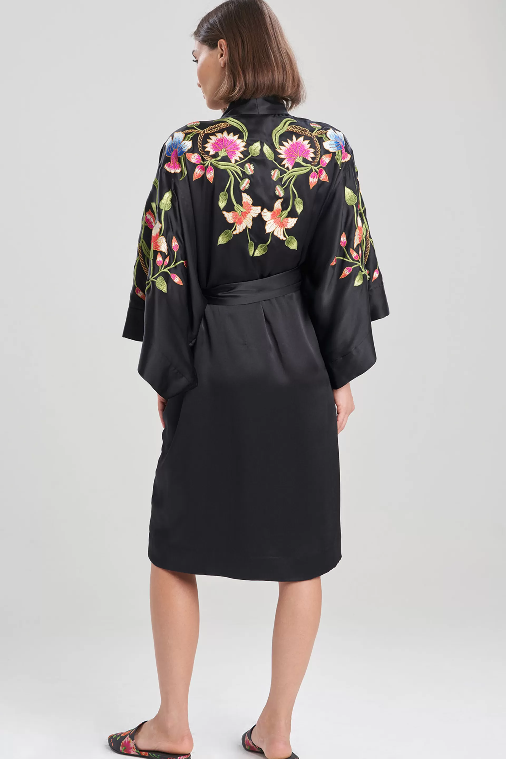 Natori Robes & Kimonos | Couture Robes<Couture Kamakura Embroidery Wrap Black