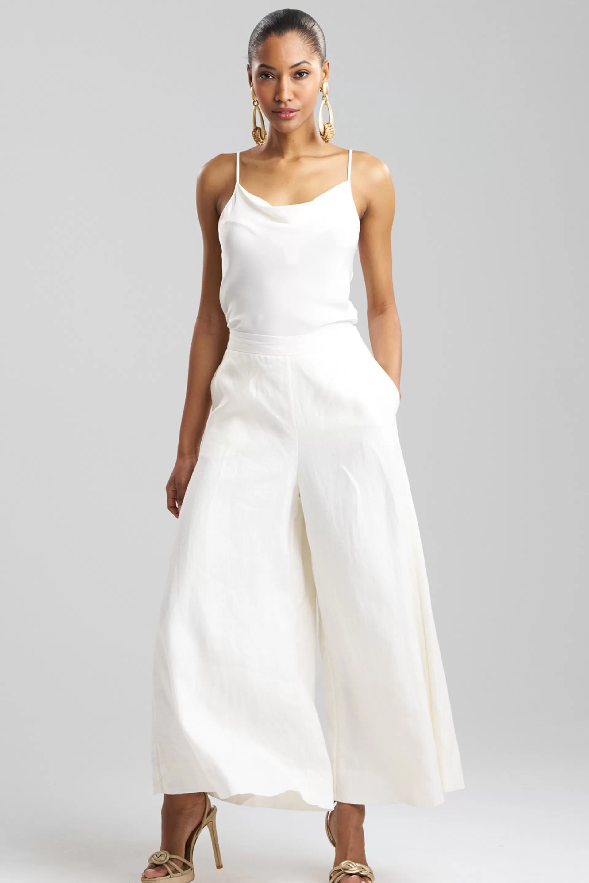 Natori Honeymoon | Pants, Skirts & Shorts<Couture Luxe Linen Palazzo Ankle Pants