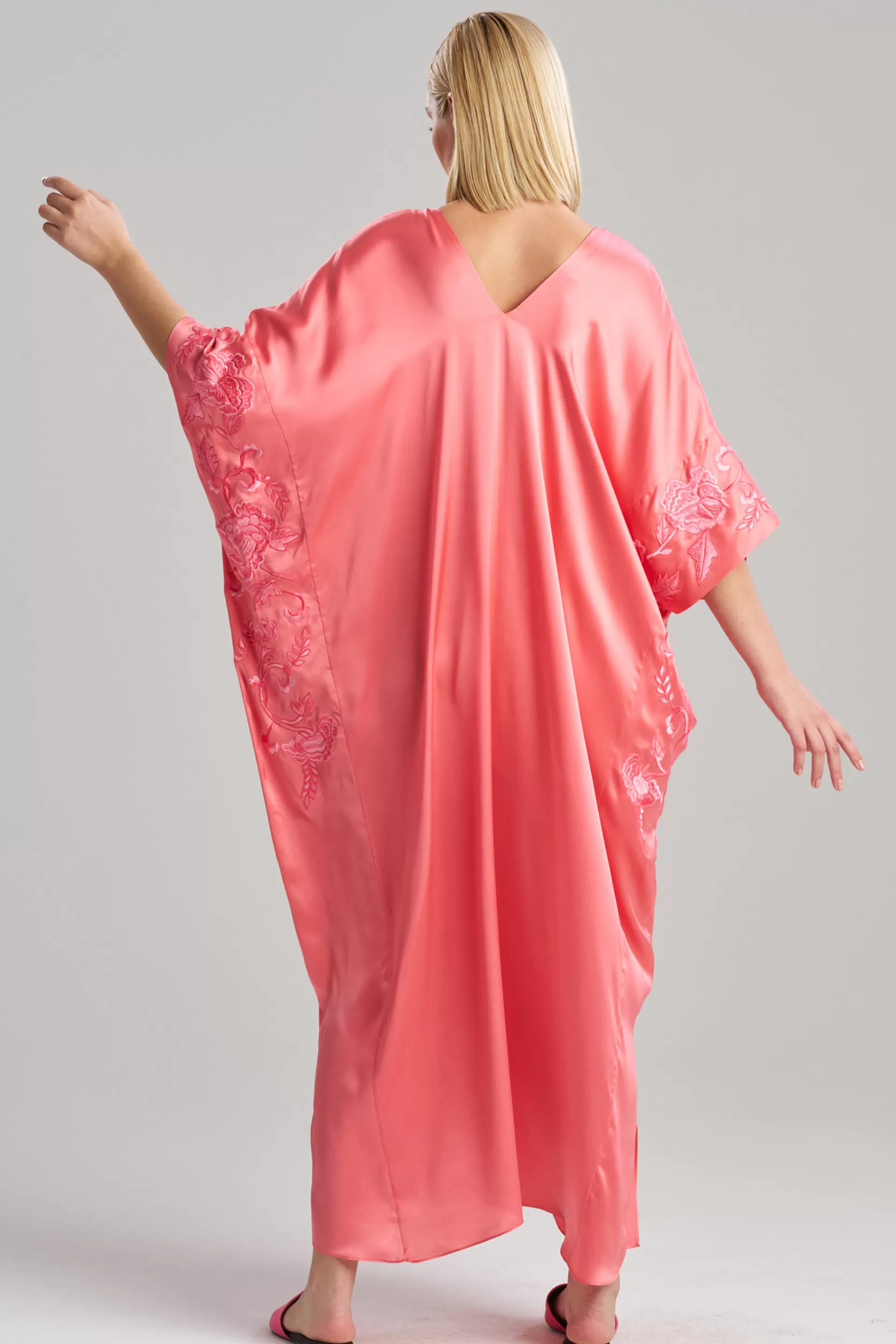 Natori Beach Caftans | Couture Caftans<Couture Malaga Embroidered Silk Caftan Parfait