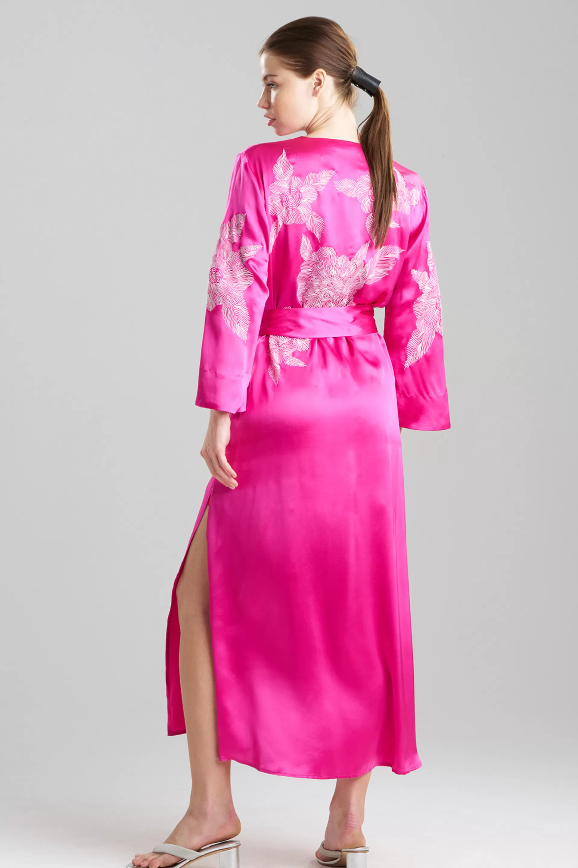 Natori Couture Caftans<Couture Miyoshi Embroidered Silk Caftan Dragon Fruit