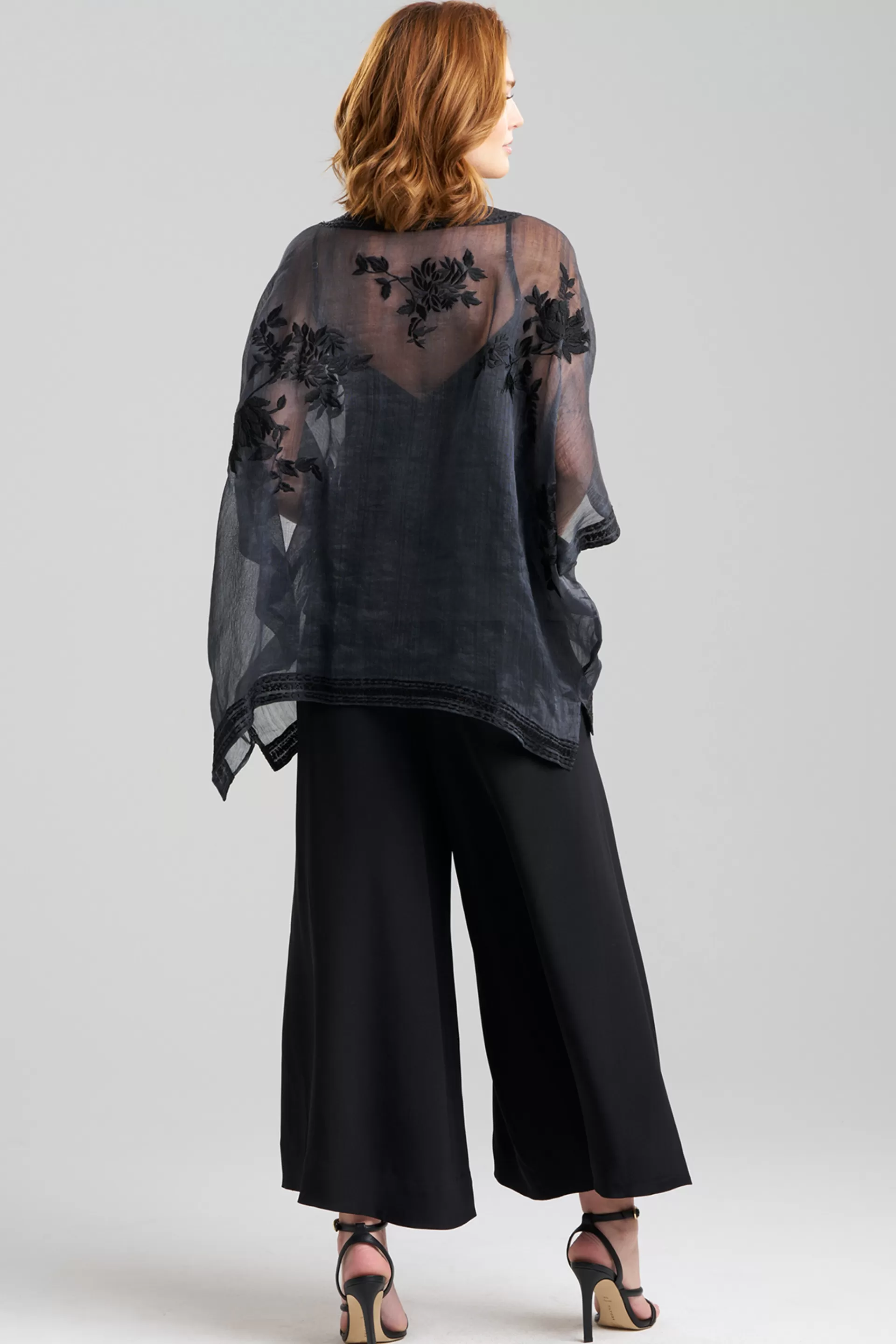 Natori Tops, Shirts & Tunics | Couture Tops<Couture Piña Embroidered Caftan Top Black