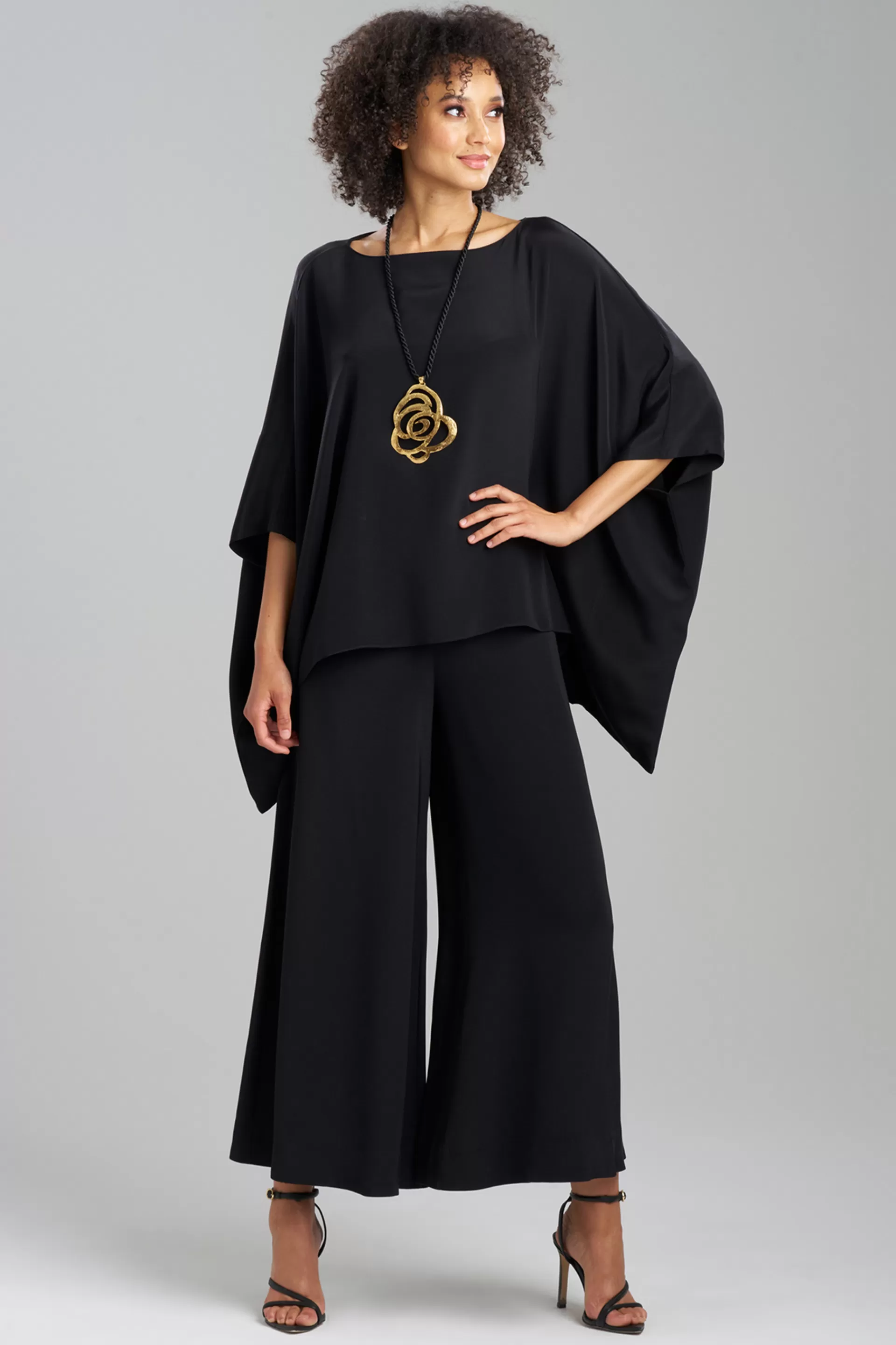 Natori Tops, Shirts & Tunics | Couture Tops<Couture Silk Crepe Kimono Top Black