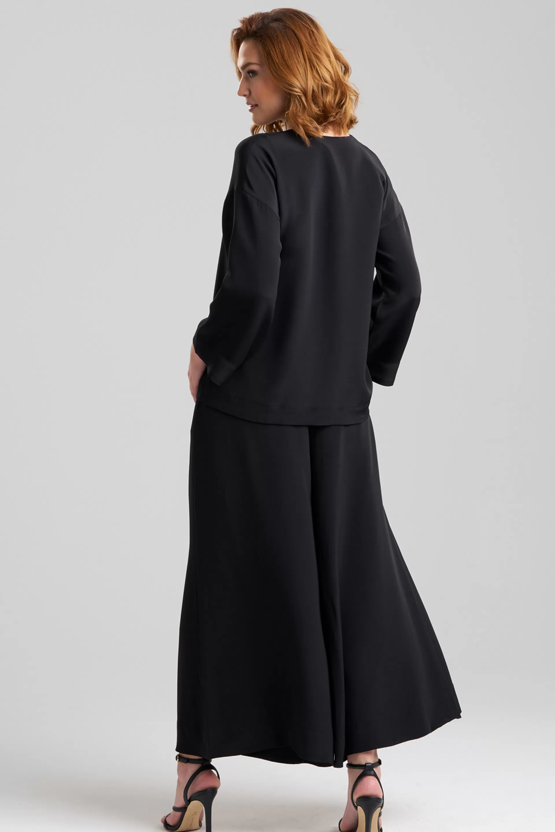 Natori Jackets & Outerwear | Couture Coats<Couture Silk Crepe Mandarin Jacket Black