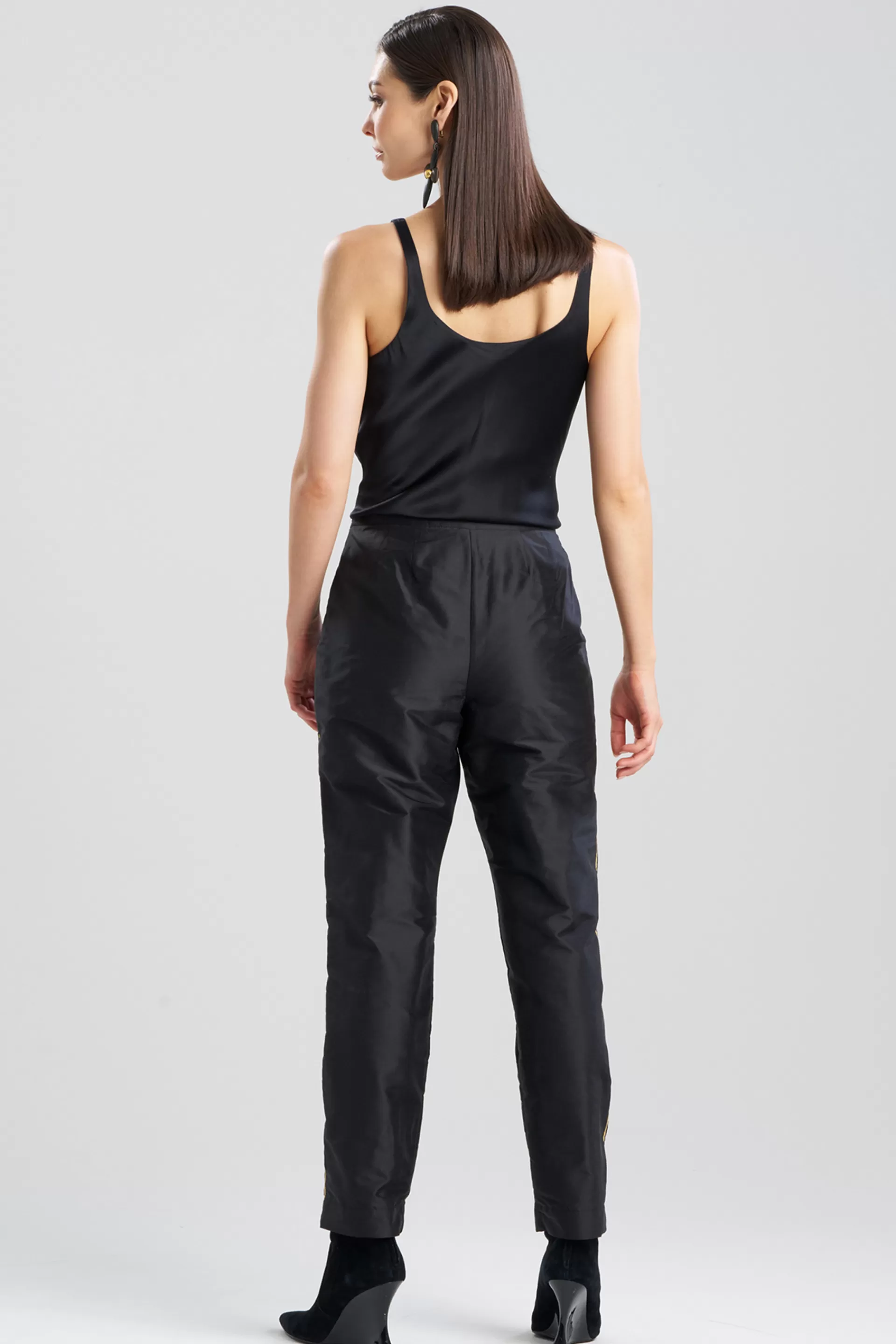 Natori Pants, Skirts & Shorts | Couture Pants<Couture Silk Dupioni Embroidered Slim Pants