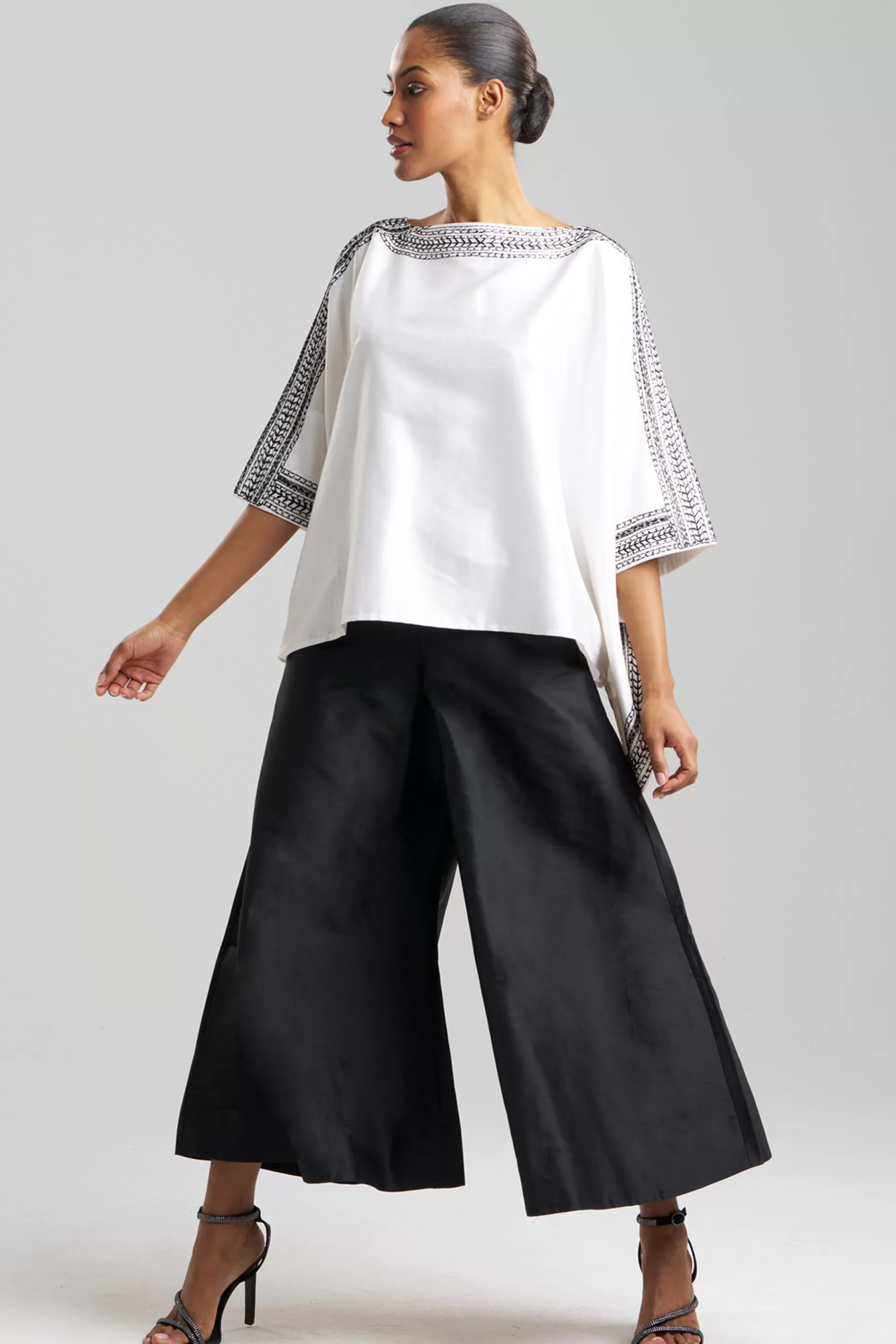 Natori Tops, Shirts & Tunics | Couture Tops<Couture Silk Dupioni Embroidered Top White