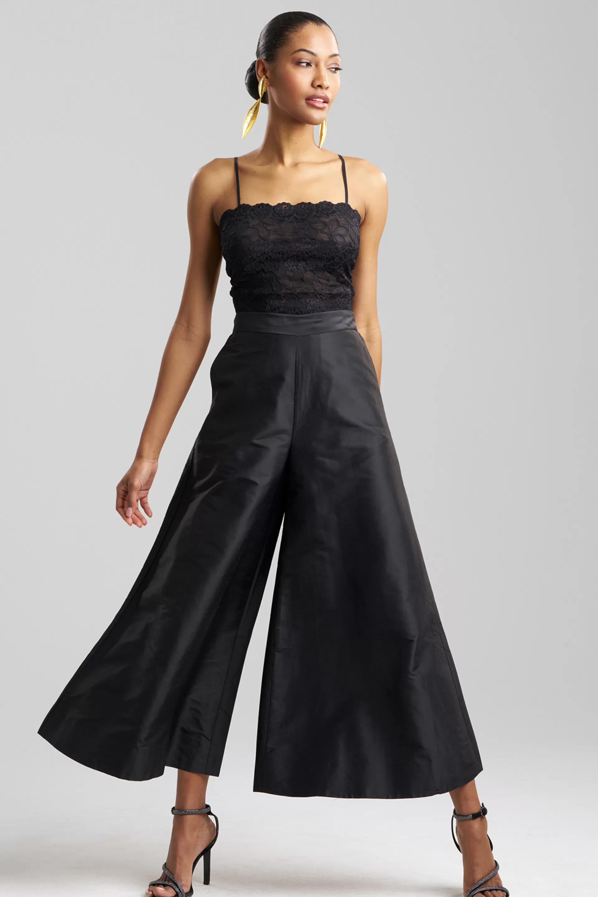 Natori Pants, Skirts & Shorts | Couture Pants<Couture Silk Dupioni Palazzo Ankle Pants