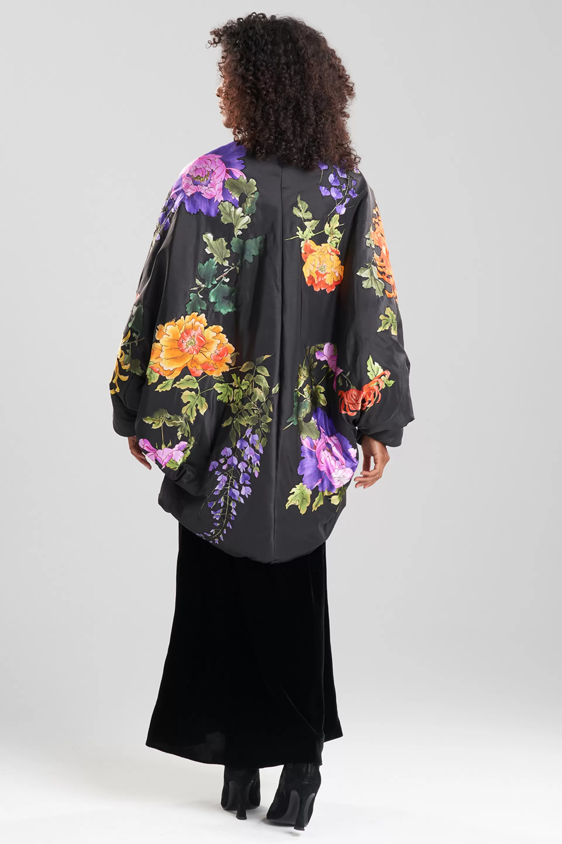 Natori Jackets & Outerwear | Couture Tops<Couture Silk Taffeta Applique Topper Black