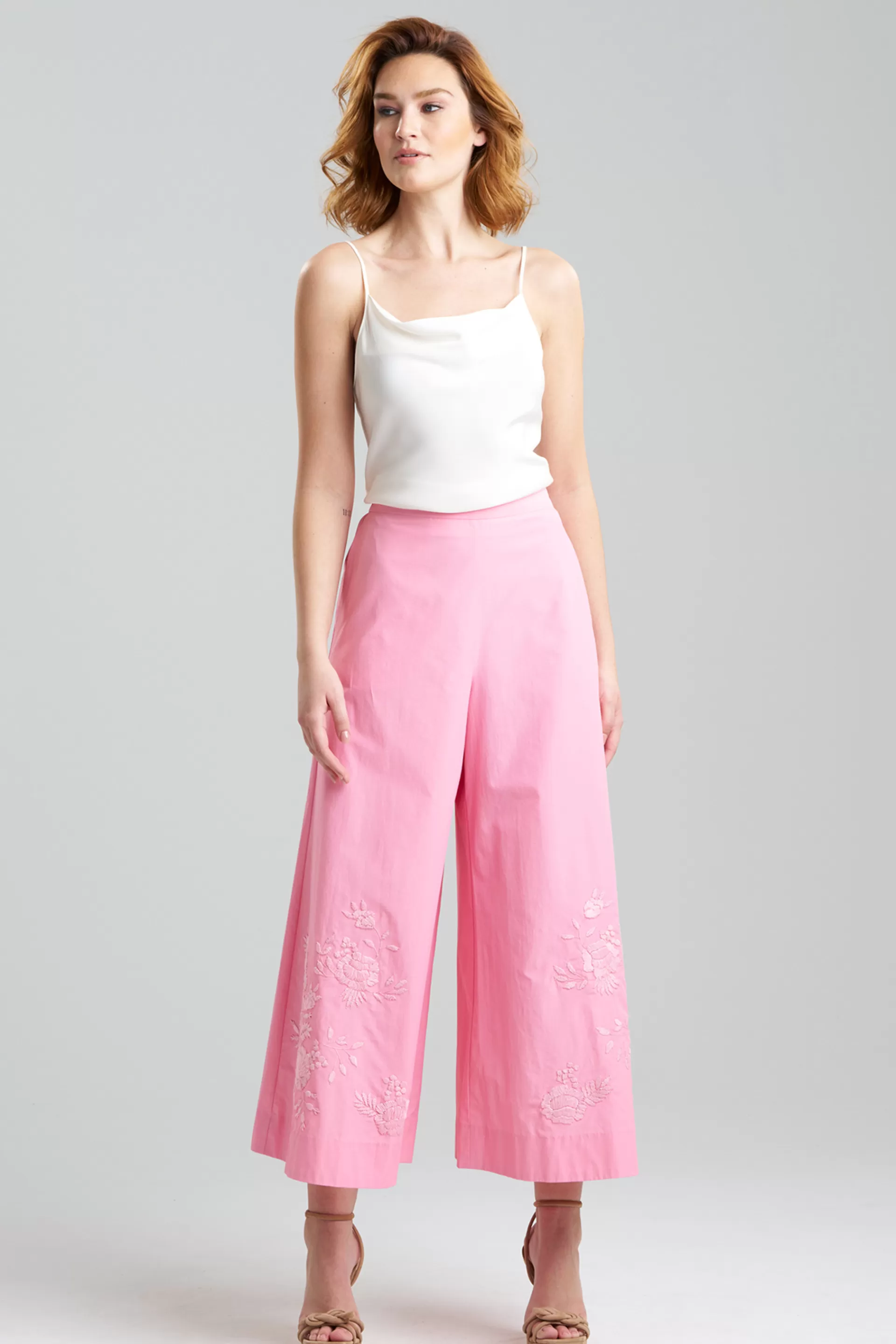 Natori Pants, Skirts & Shorts | Couture Pants<Couture Techno Poplin Palazzo Ankle Pants