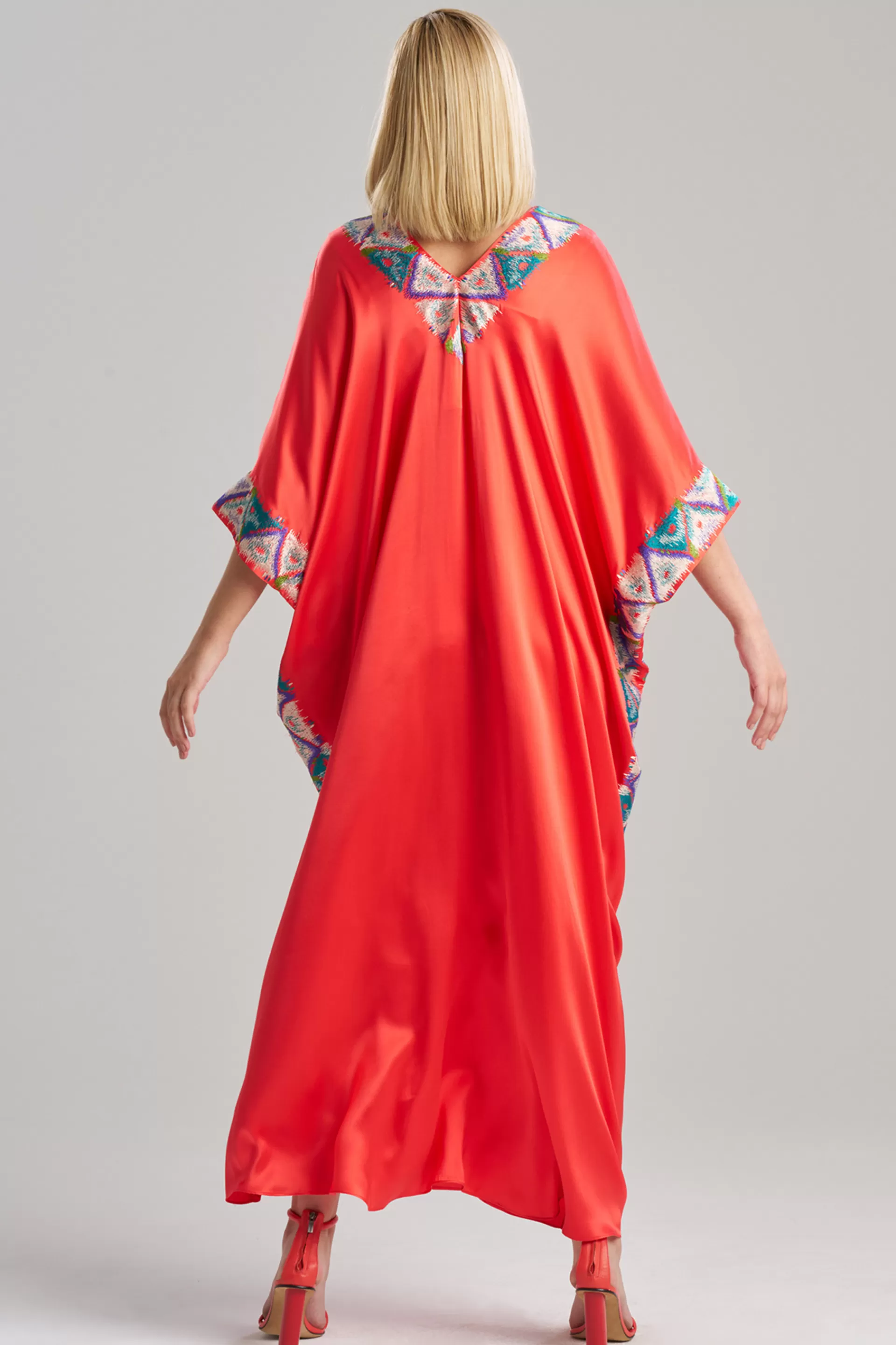 Natori Couture Caftans<Couture Toulouse Embroidered Kimono Silk Caftan