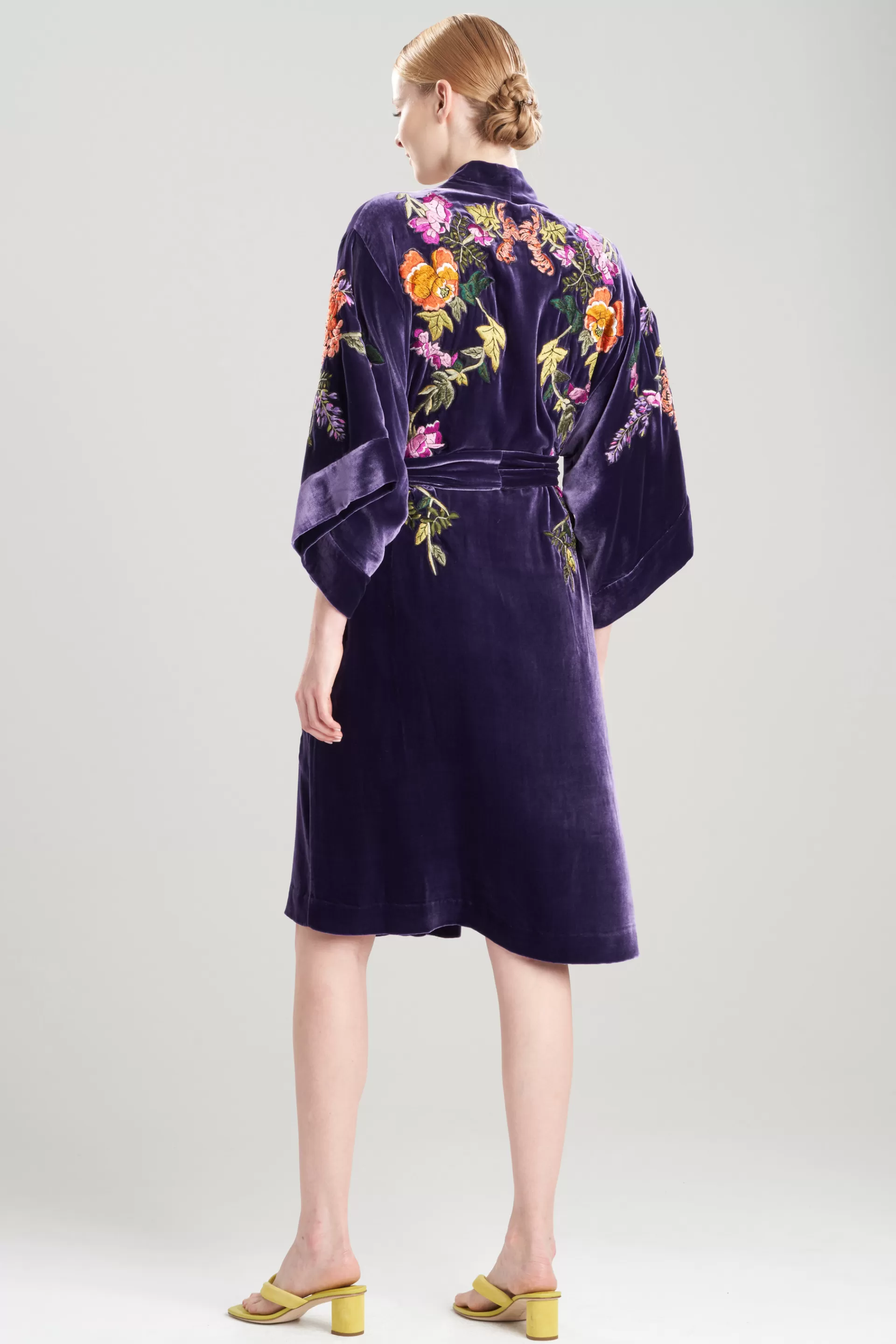 Natori Robes & Kimonos | Couture Robes<Couture Velvet Embellished Short Robe Deep Purple