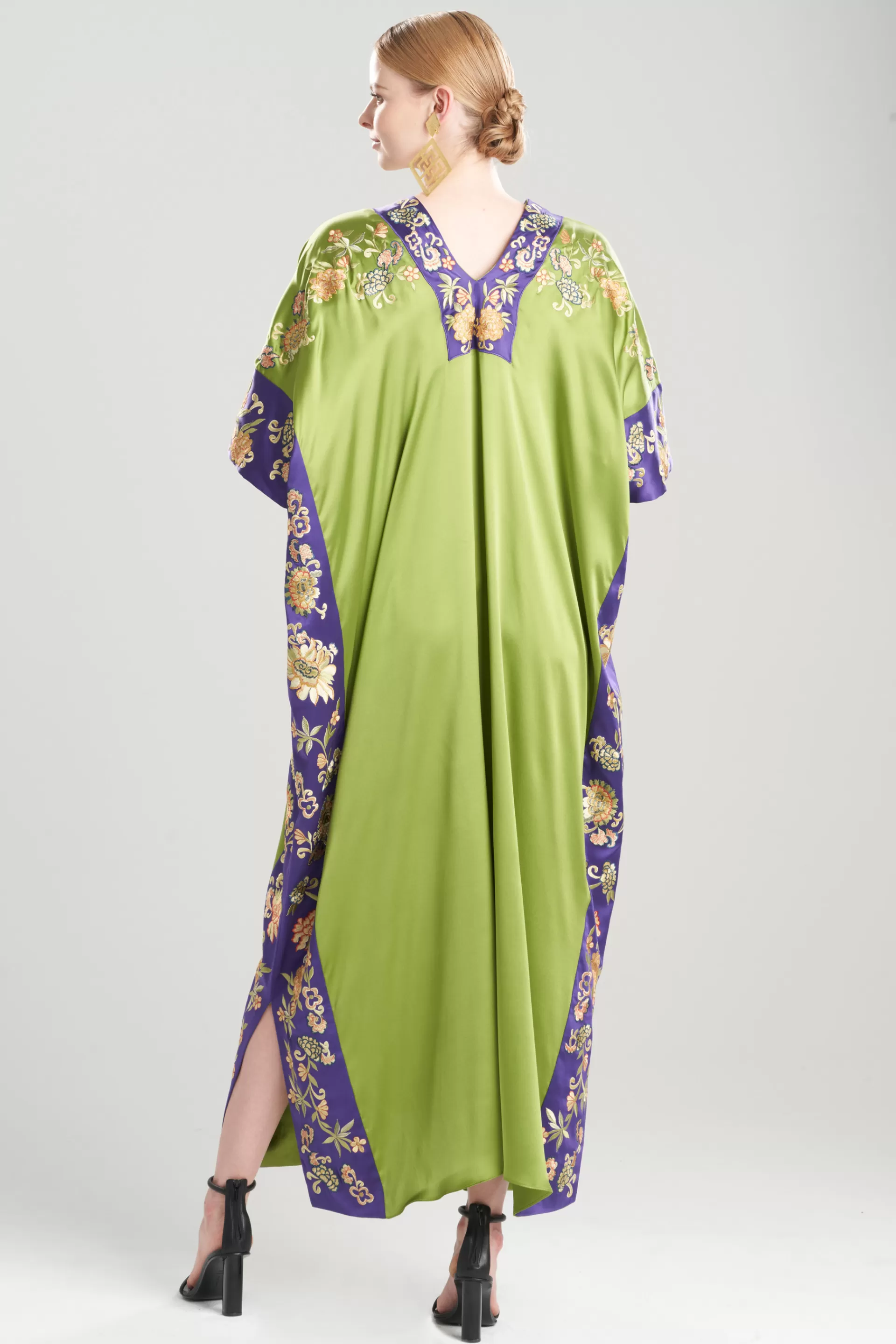 Natori Couture Caftans<Couture Yasugi Embroidered Silk Caftan Citrine