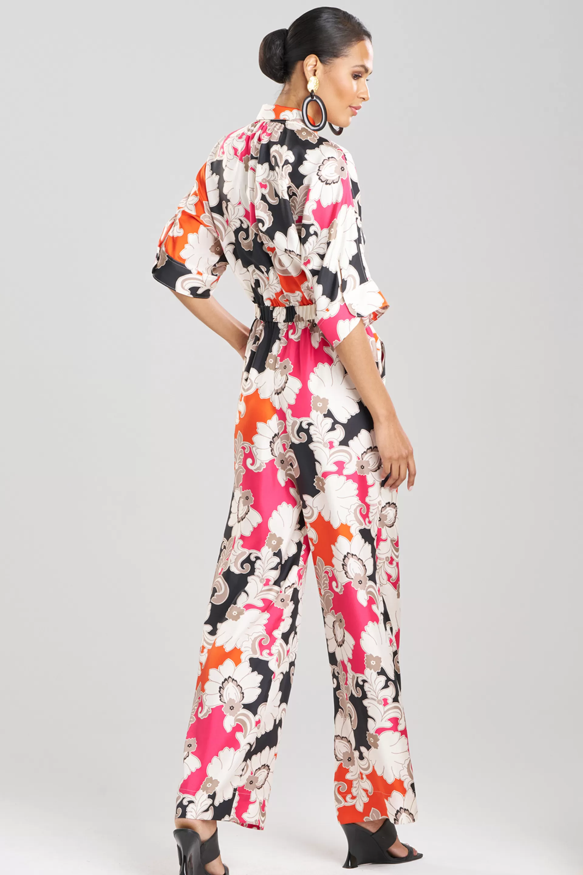 Natori Jumpsuits<Cressida Printed Silk Twill Jumpsuit Multi Combo