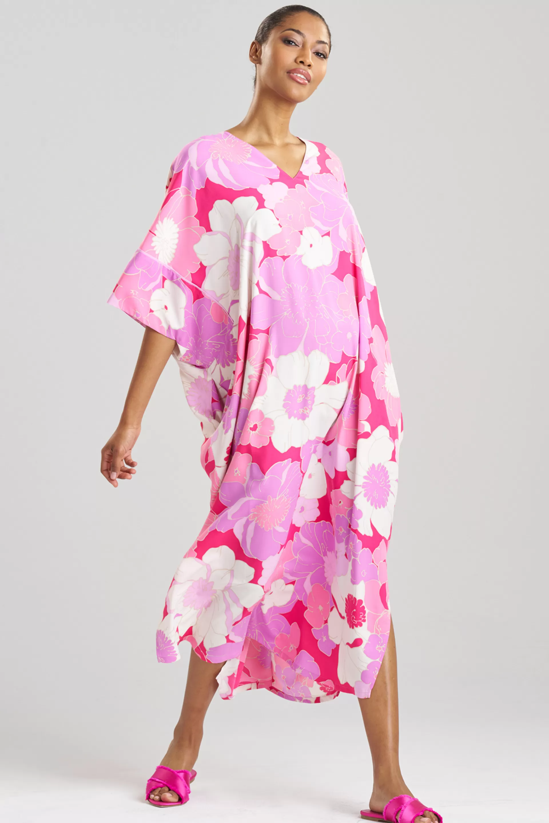 Natori Caftans | Plus Sizes<Croisette Caftan Pink Orchid