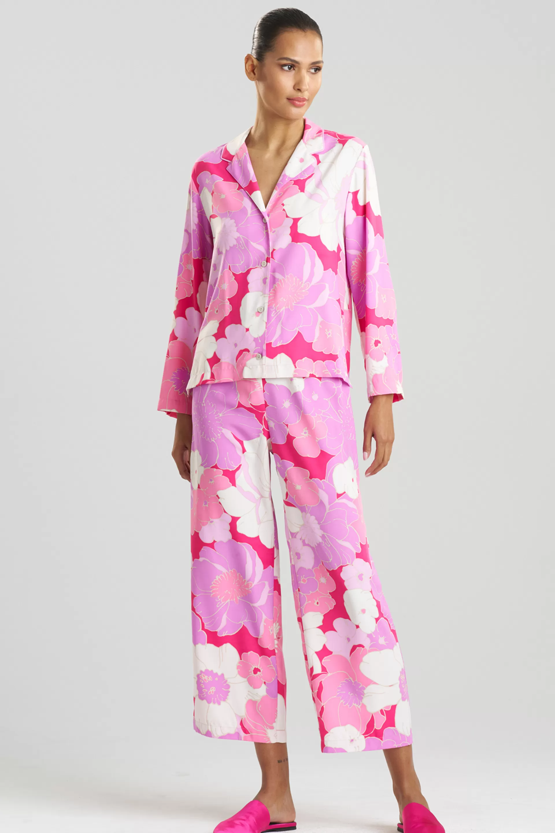 Natori Plus Sizes | Pajama Sets<Croisette Notch PJ Pink Orchid