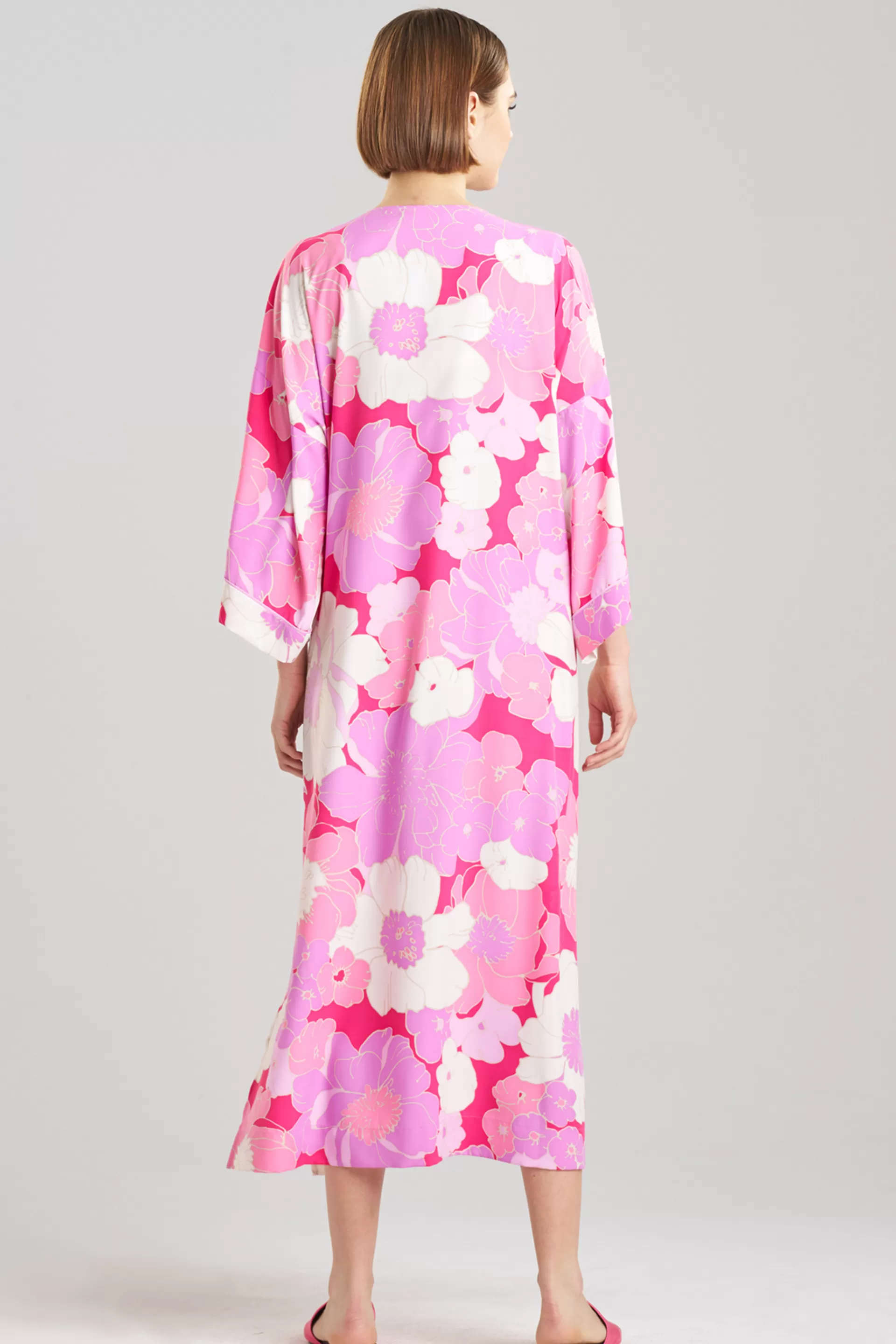 Natori Caftans | Caftan Dresses<Croisette Zip Caftan Pink Orchid