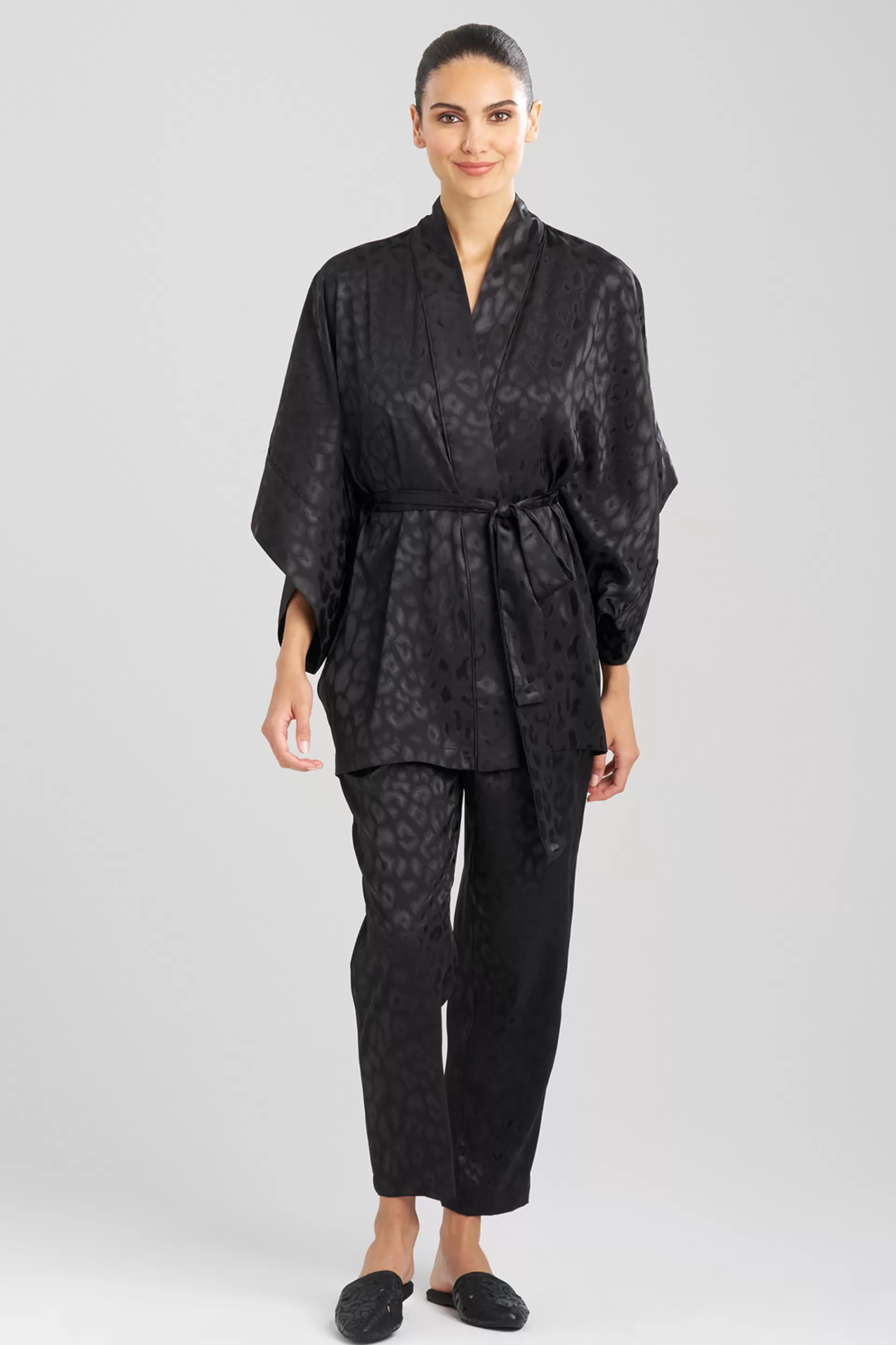 Natori Robes & Kimonos<Decadence Belted Wrap Black