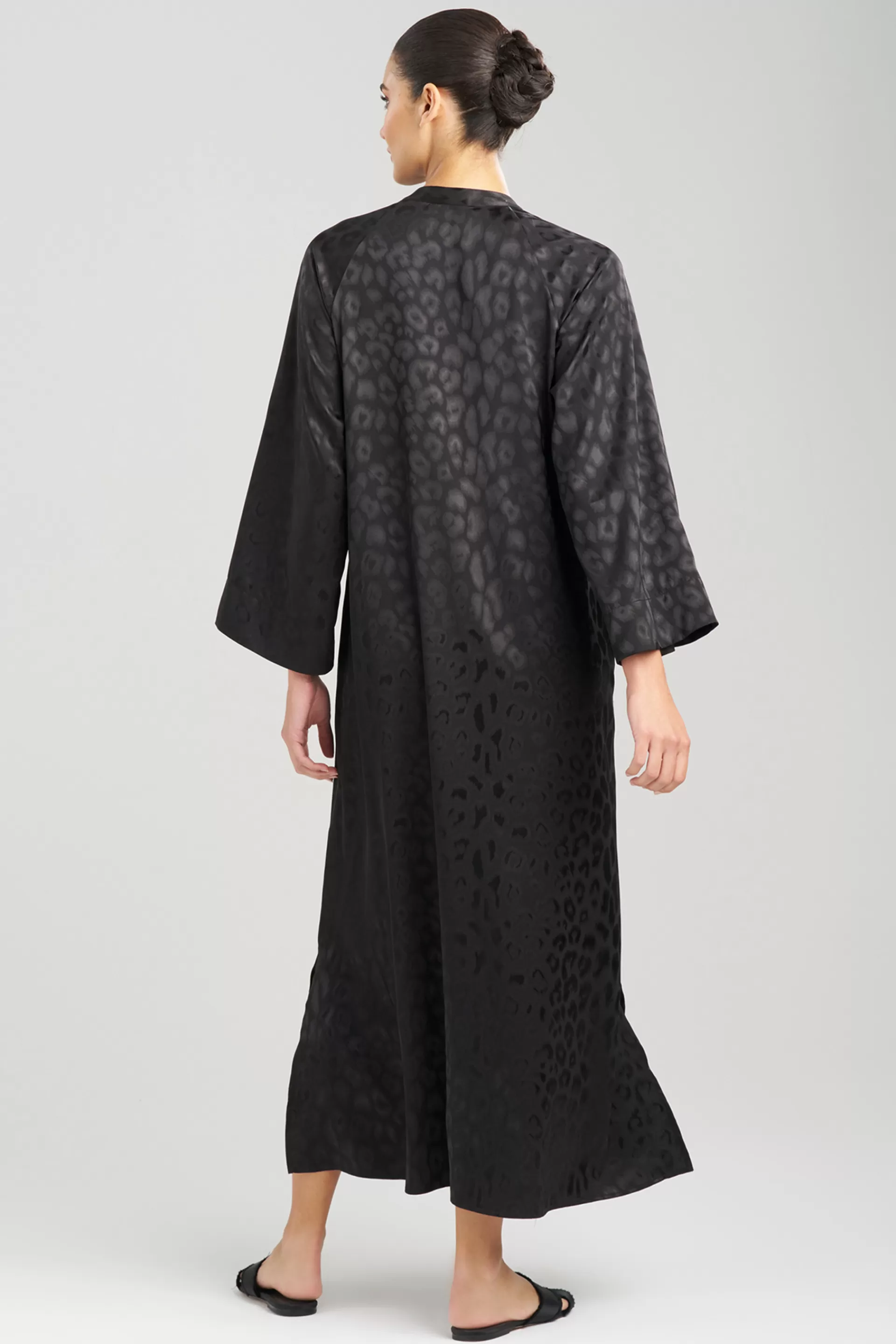 Natori Caftans | Caftan Dresses<Decadence Mandarin Zip Caftan Black