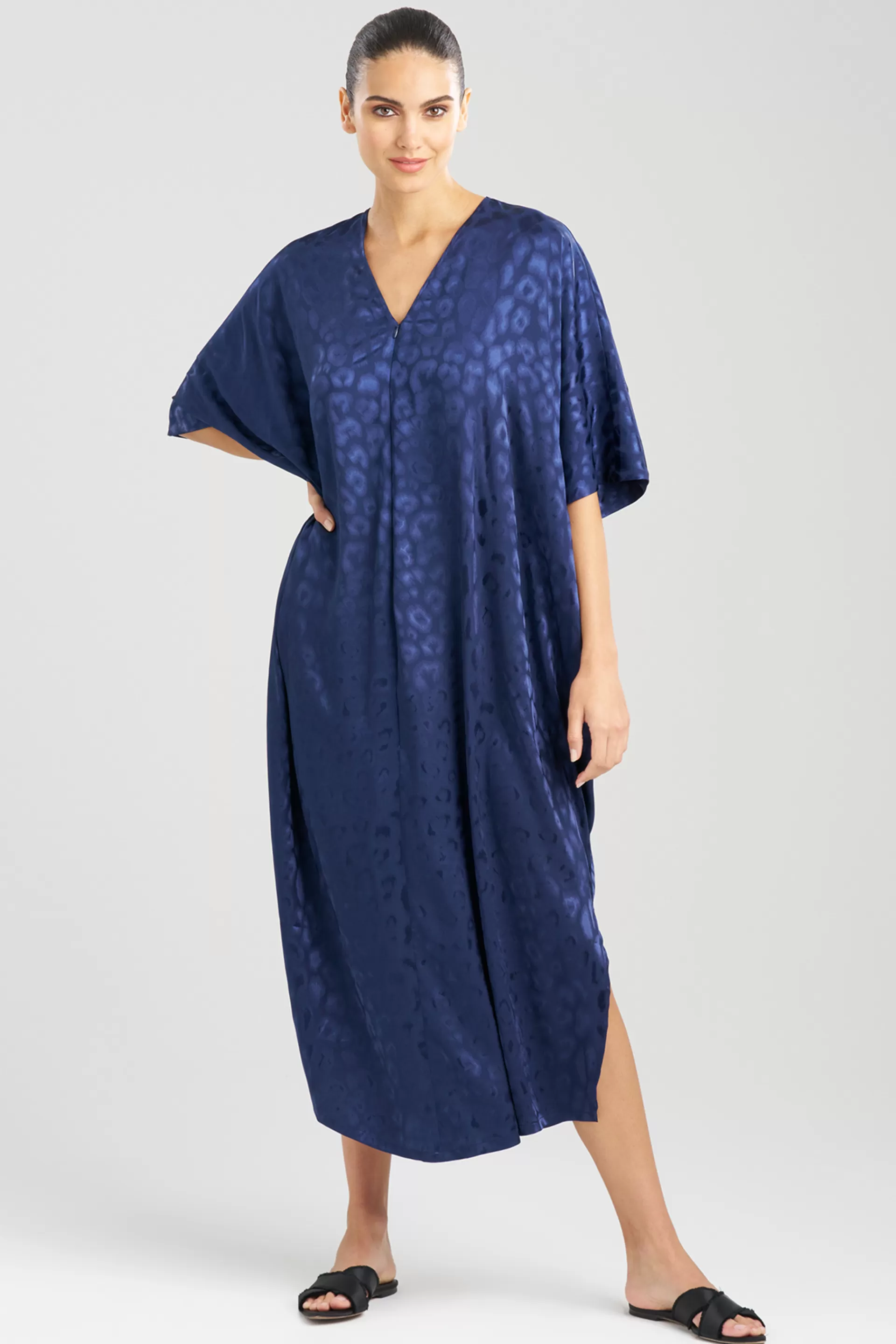 Natori Caftans | Plus Sizes<Decadence Zip Caftan Midnight Navy