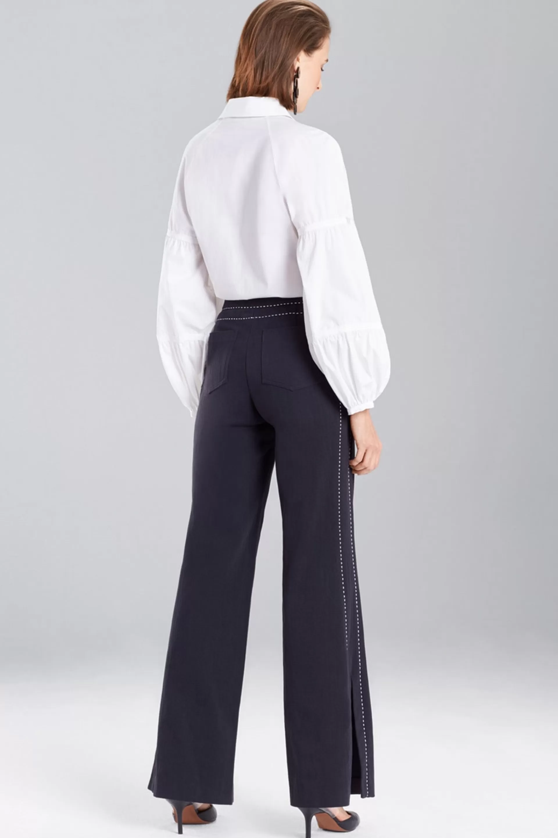 Natori Pants, Skirts & Shorts<Denim Side Slit Pants