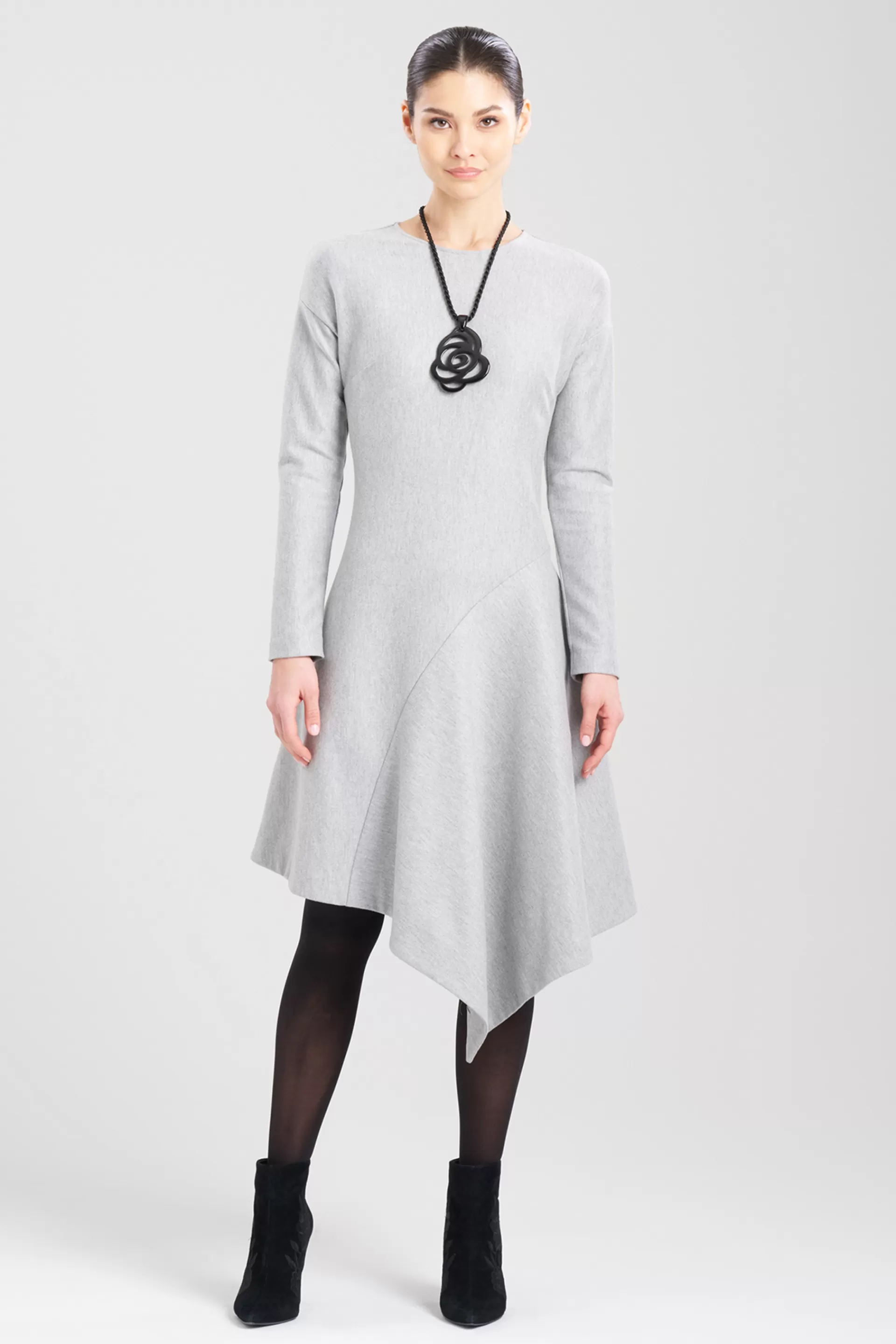 Natori Dresses<Double Jersey Asymmetric Dress Grey