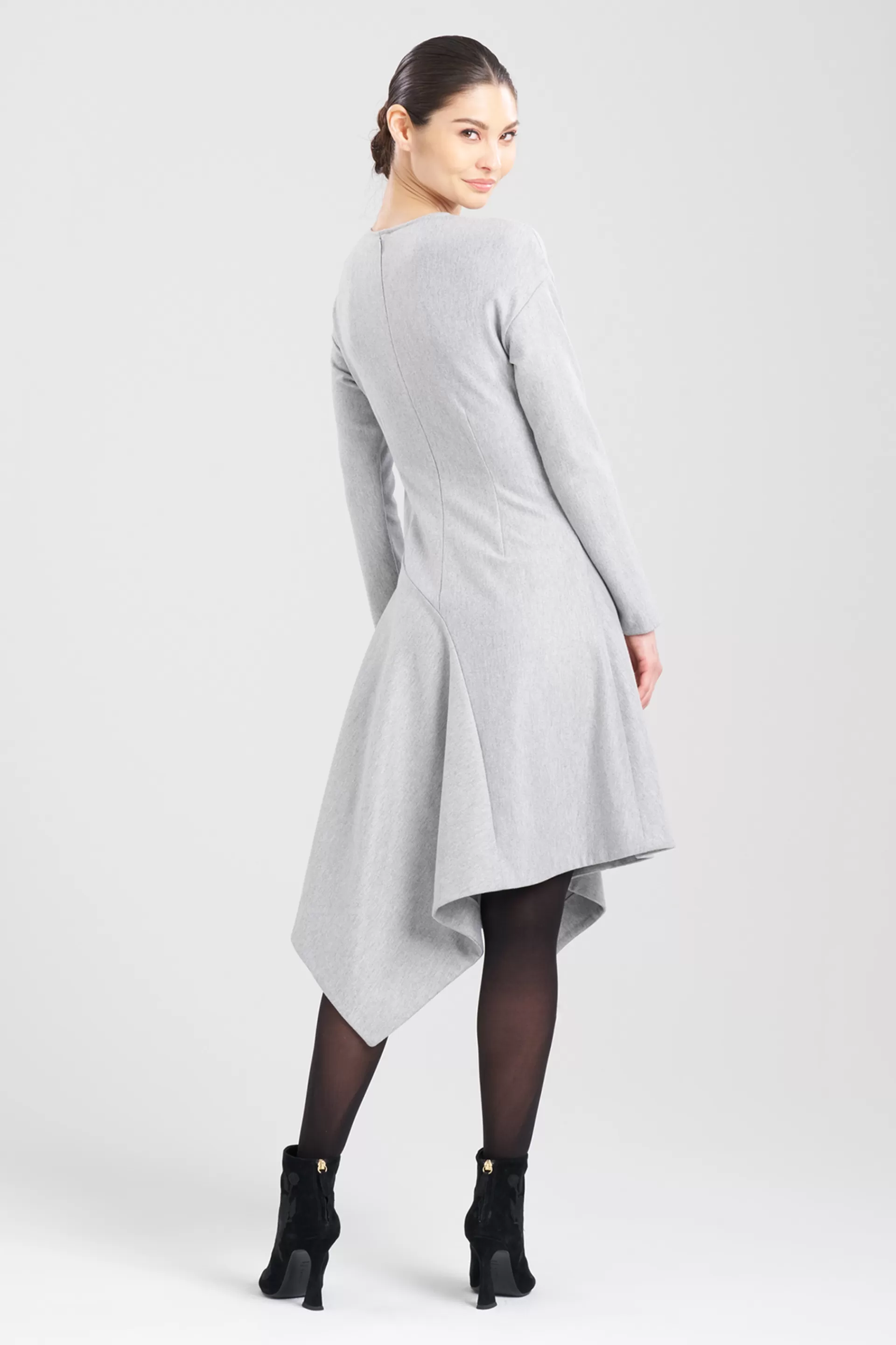 Natori Dresses<Double Jersey Asymmetric Dress Grey