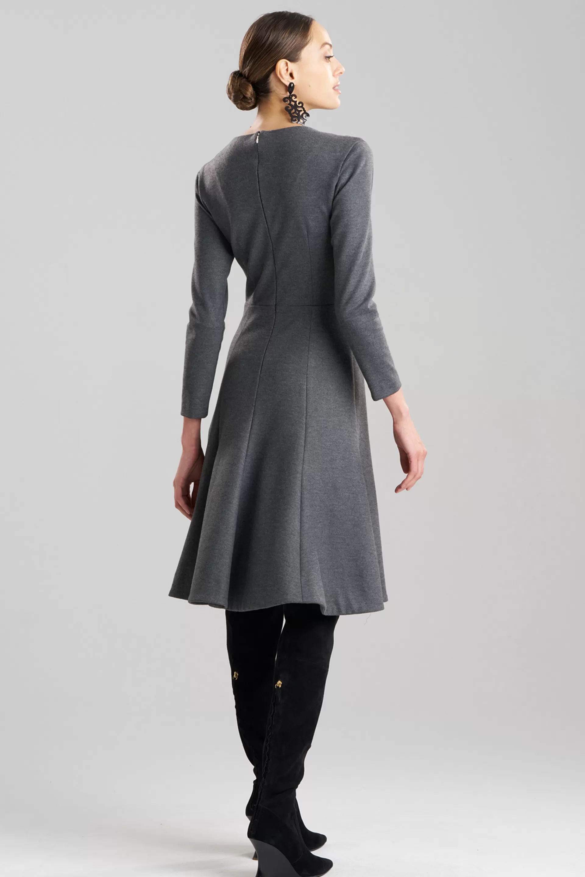 Natori Dresses<Double Jersey Midi Dress Charcoal