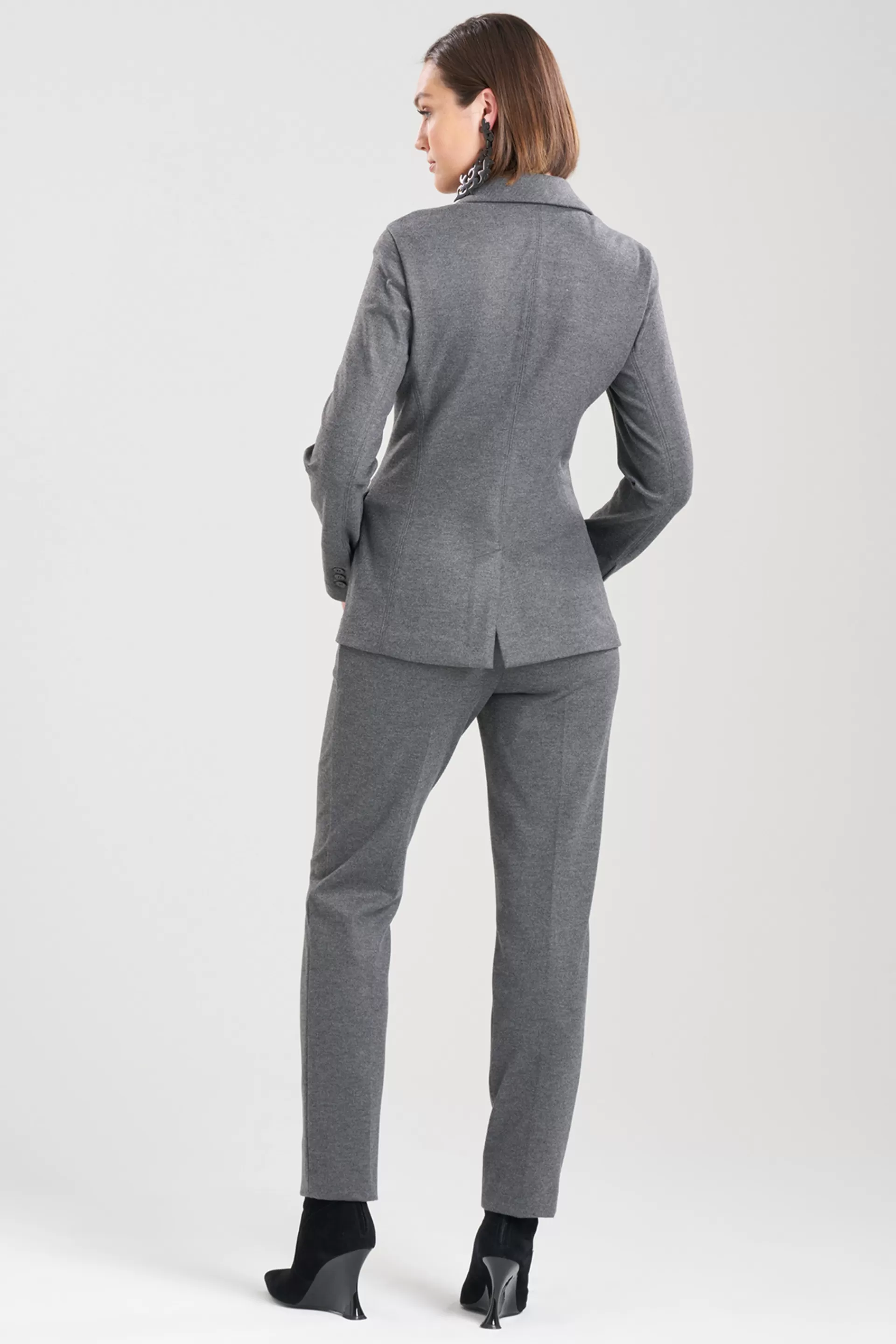 Natori Essentials | Plus Sizes<Double Jersey Tailored Blazer Charcoal