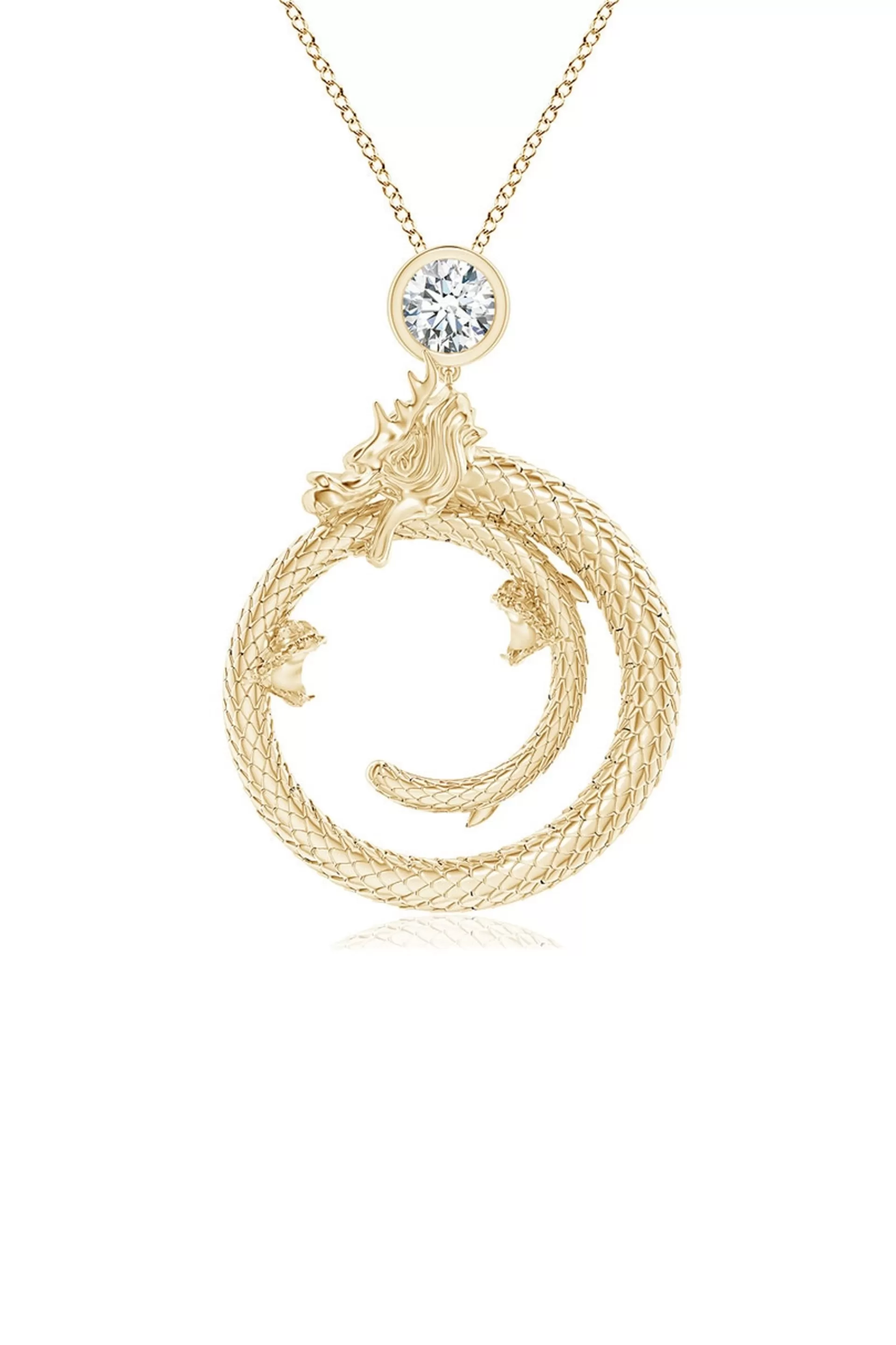 Natori Necklaces | Dragon<Dragon 14k Slider Pendant With Diamond Yellow Gold