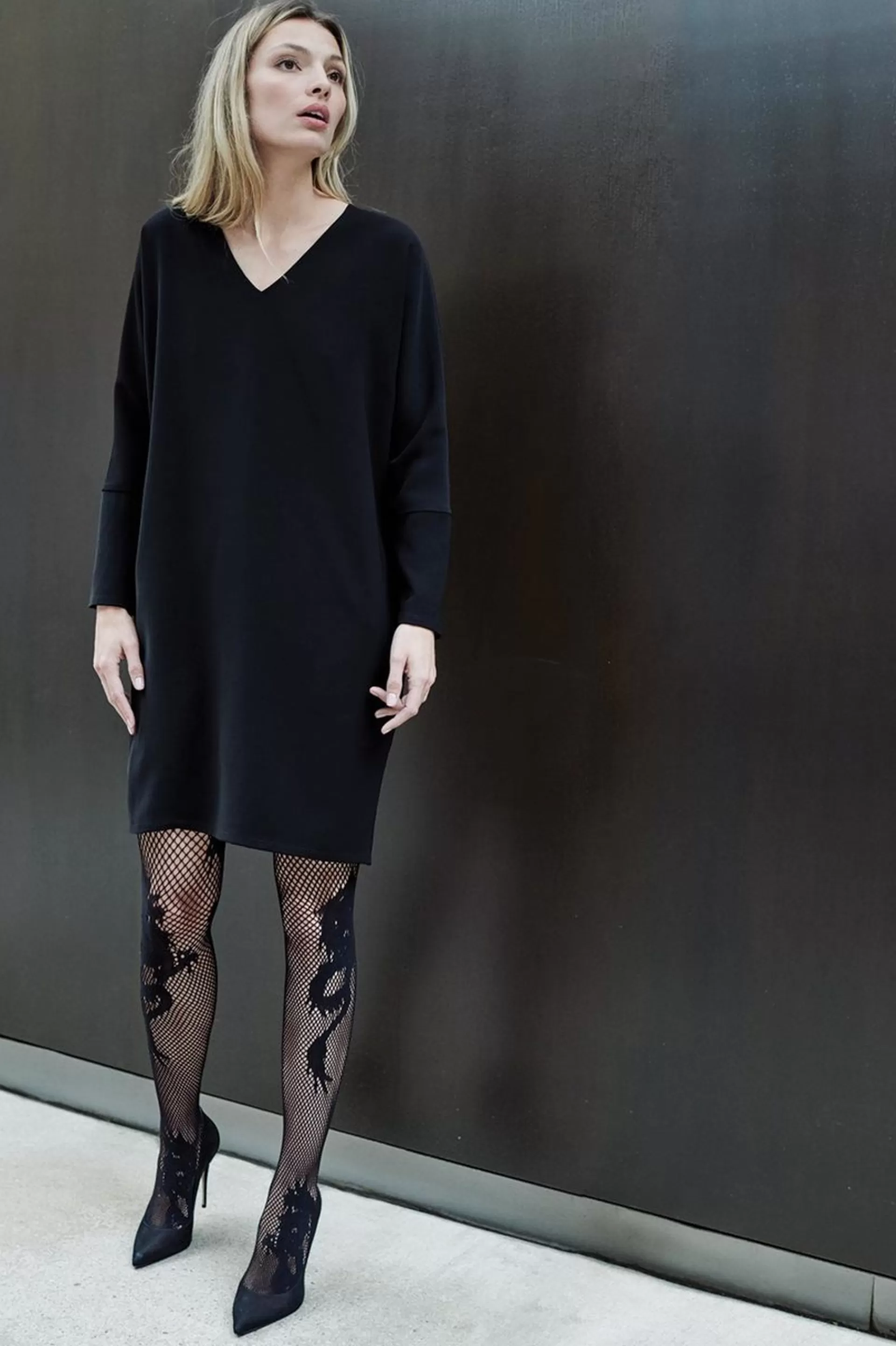 Natori Tights<Dragon Toss Net Tights Black