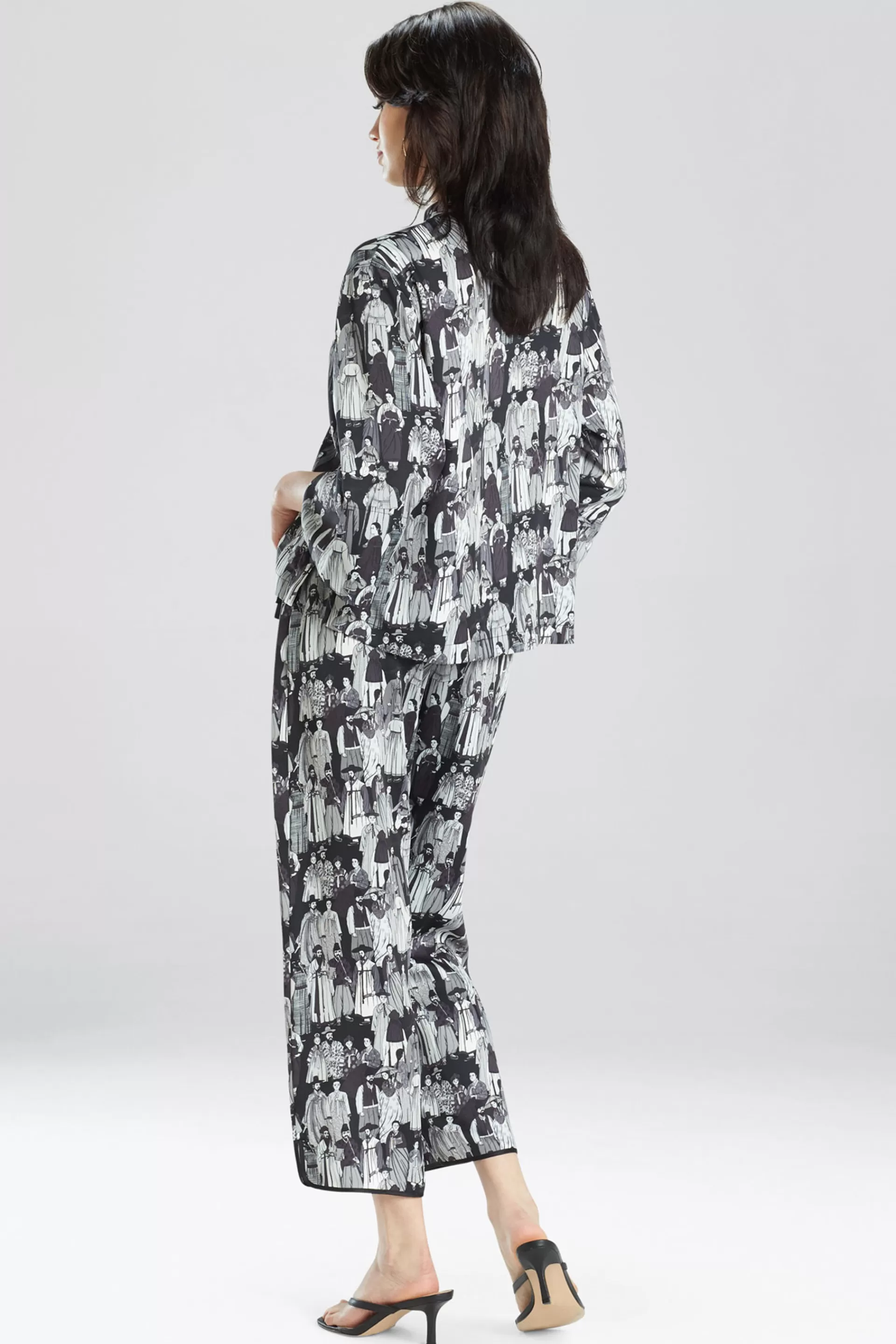 Natori Pajama Sets<Dynasty PJ - Black Black/Grey