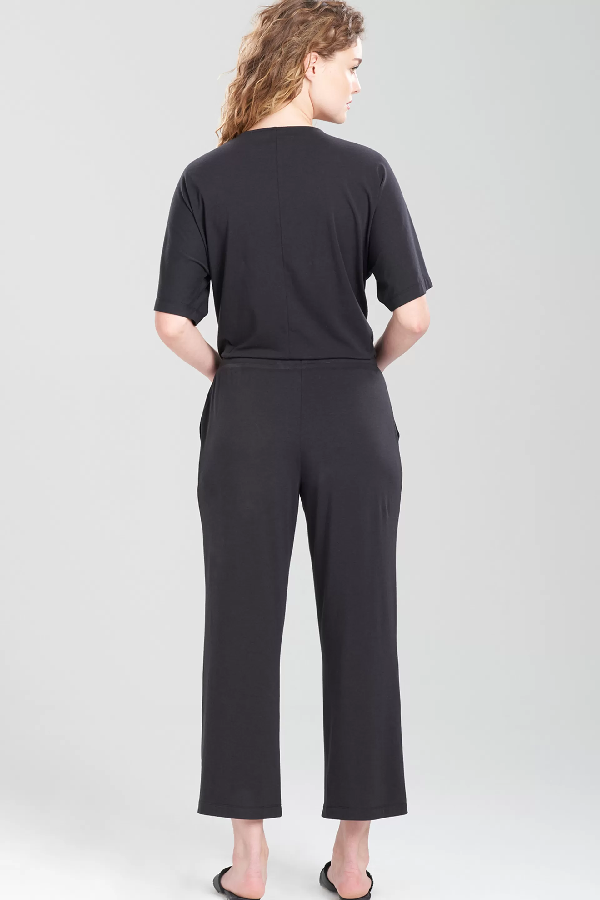 Natori Lounge Bottoms<Ease Crop Pants Black