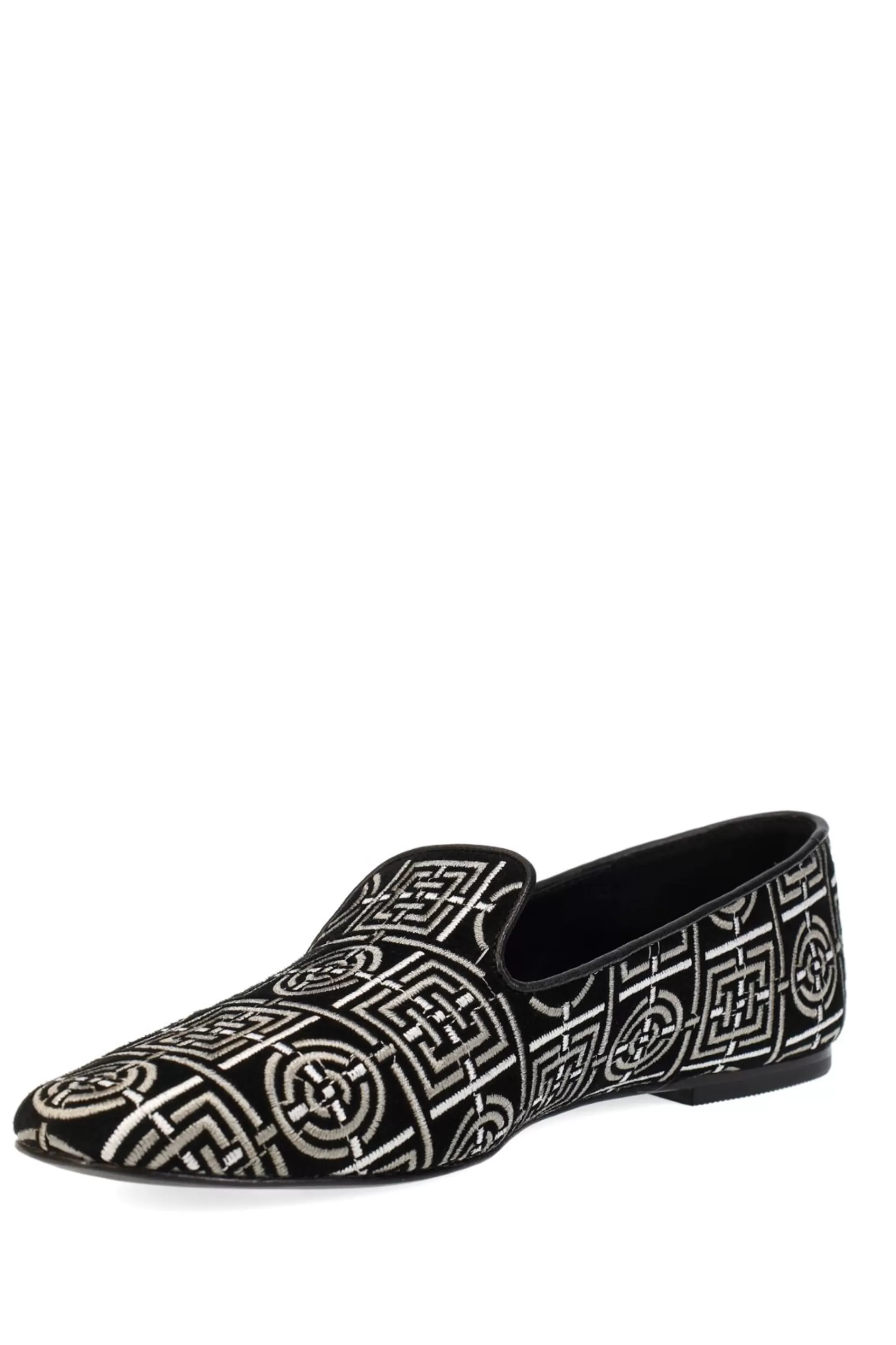 Natori Loafers<Edda Suede Infinity Embroidered Loafer Black