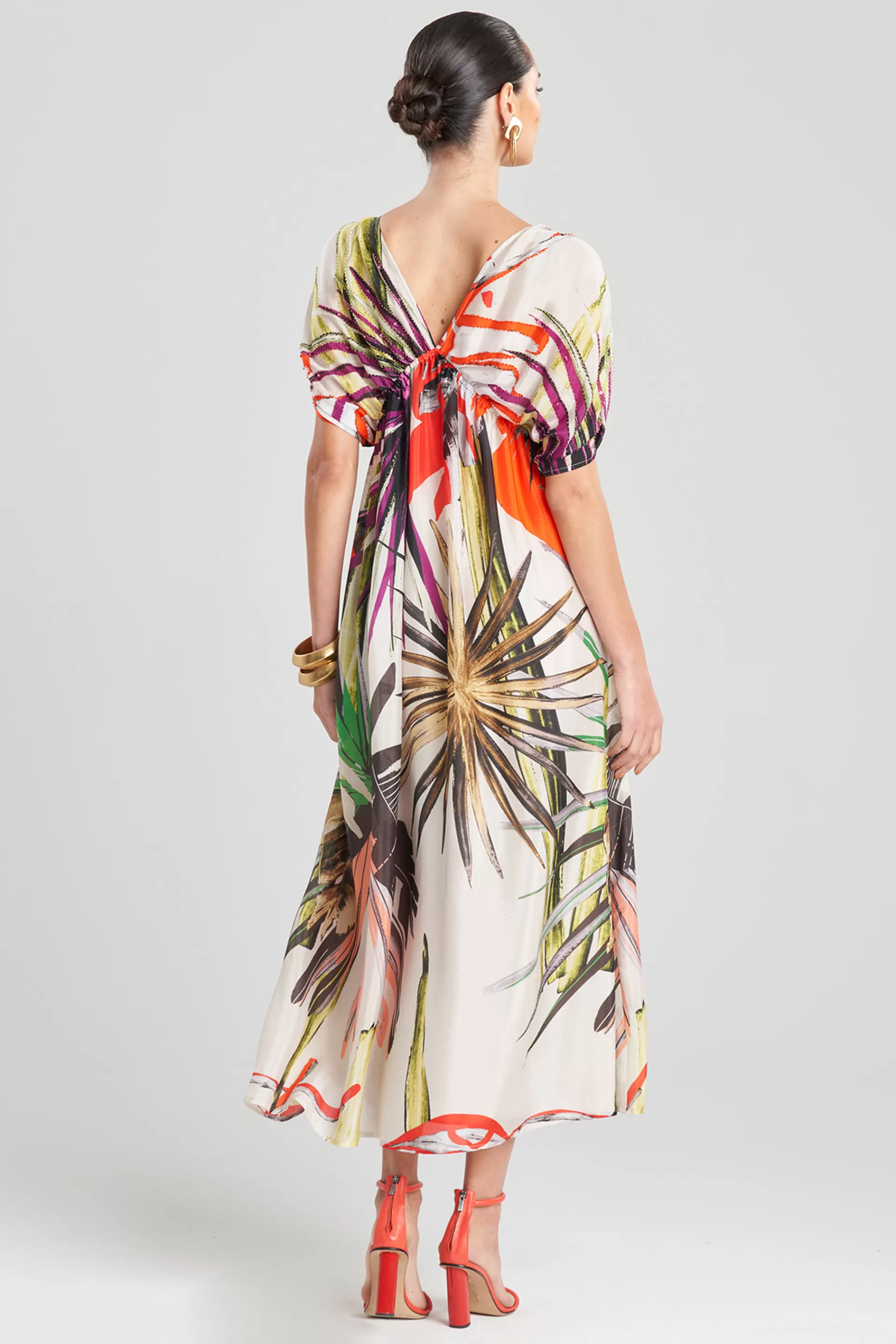 Natori Dresses | Beach Dresses<El Nido Obi Silk Beaded Kimono Dress White Sand