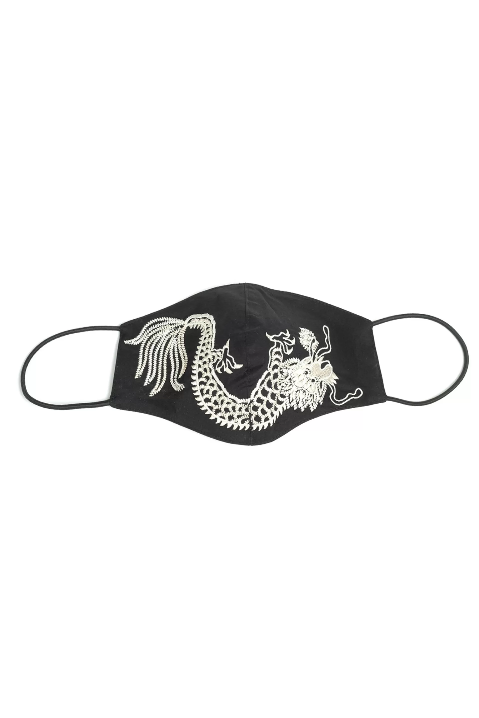 Natori Face Masks<Embroidered Dragon Face Mask Black