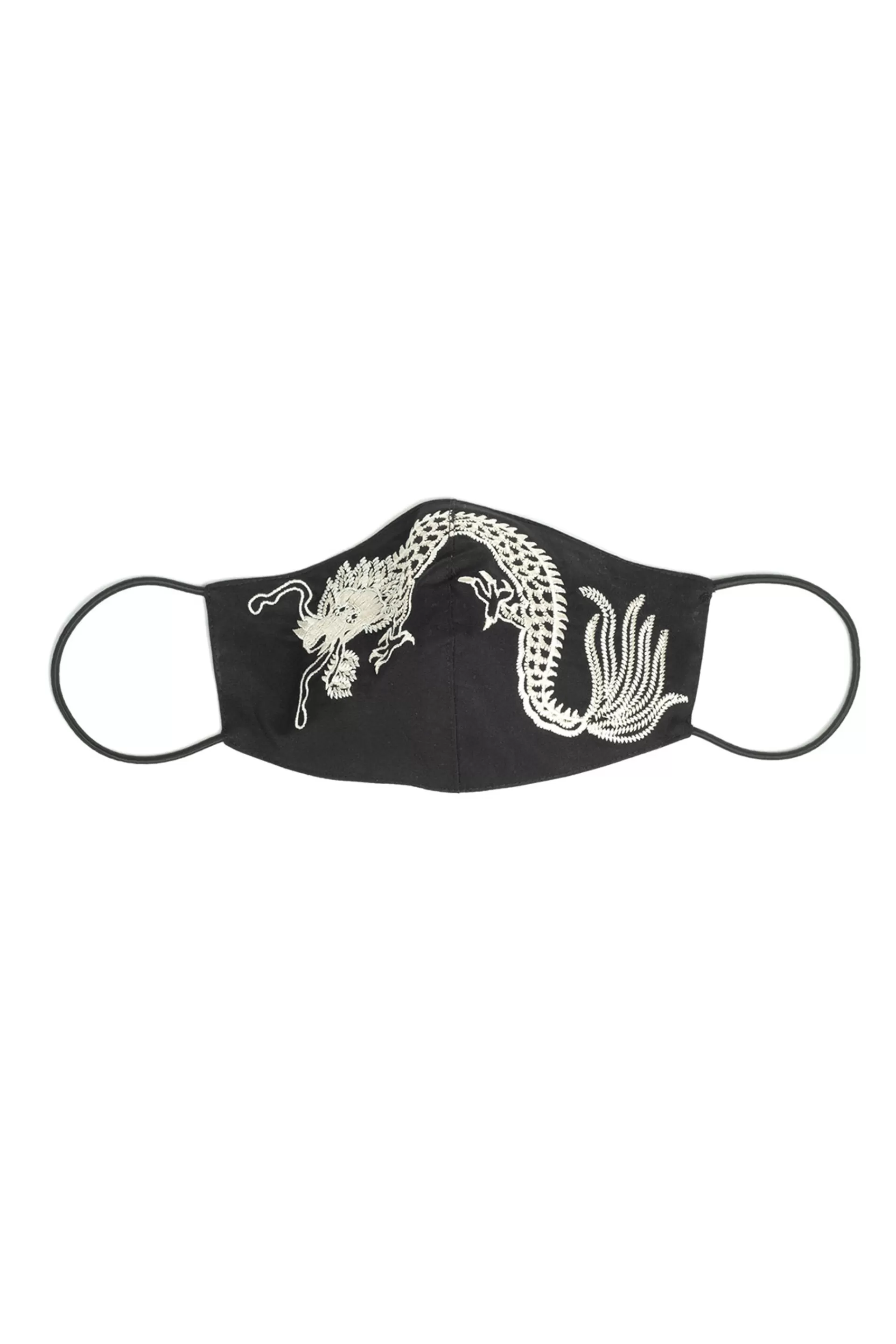 Natori Face Masks<Embroidered Dragon Face Mask Black