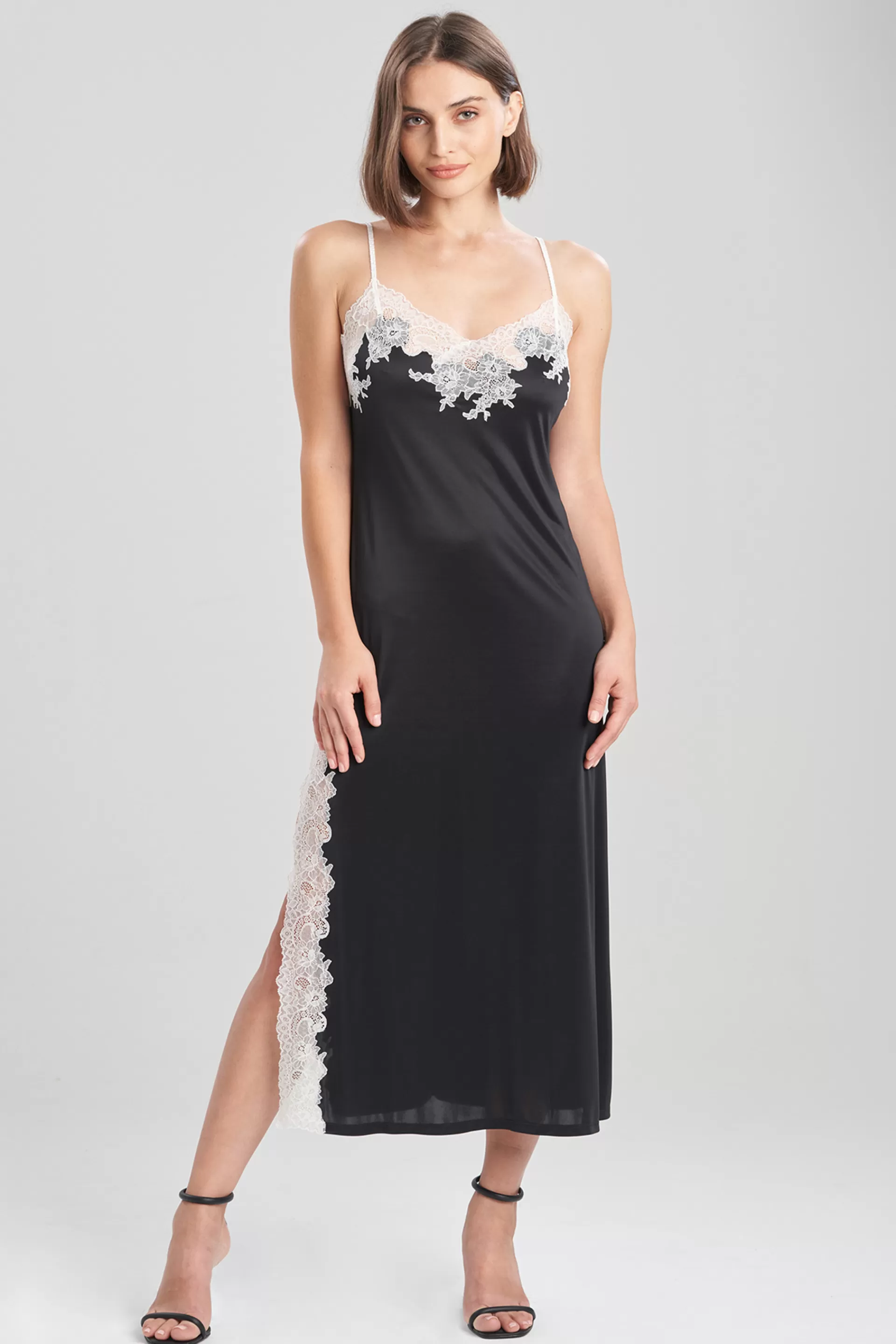 Natori Gowns<Enchant Lace Slit Gown