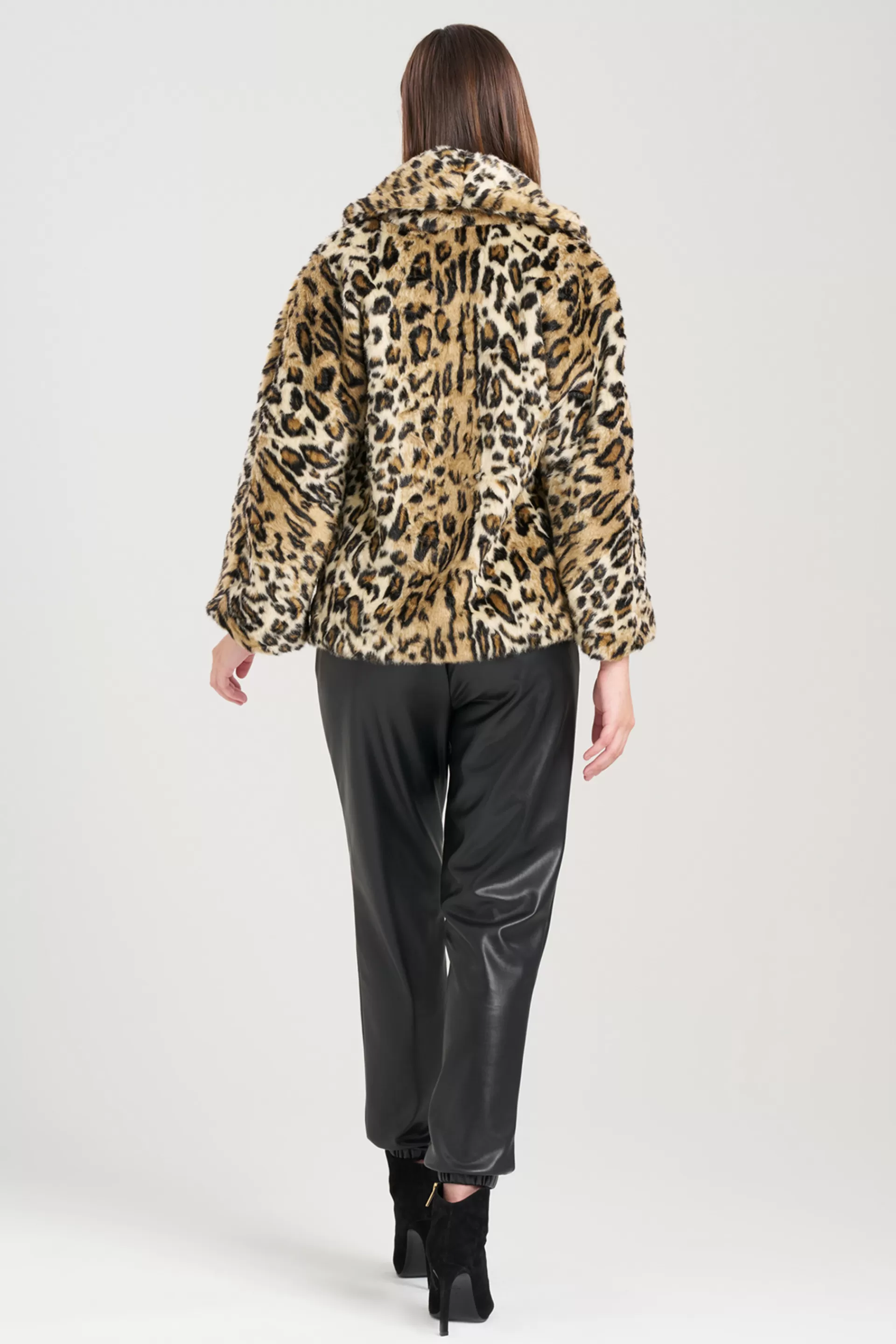 Natori Jackets & Outerwear<Faux Leopard Fur Shawl Coat Natural