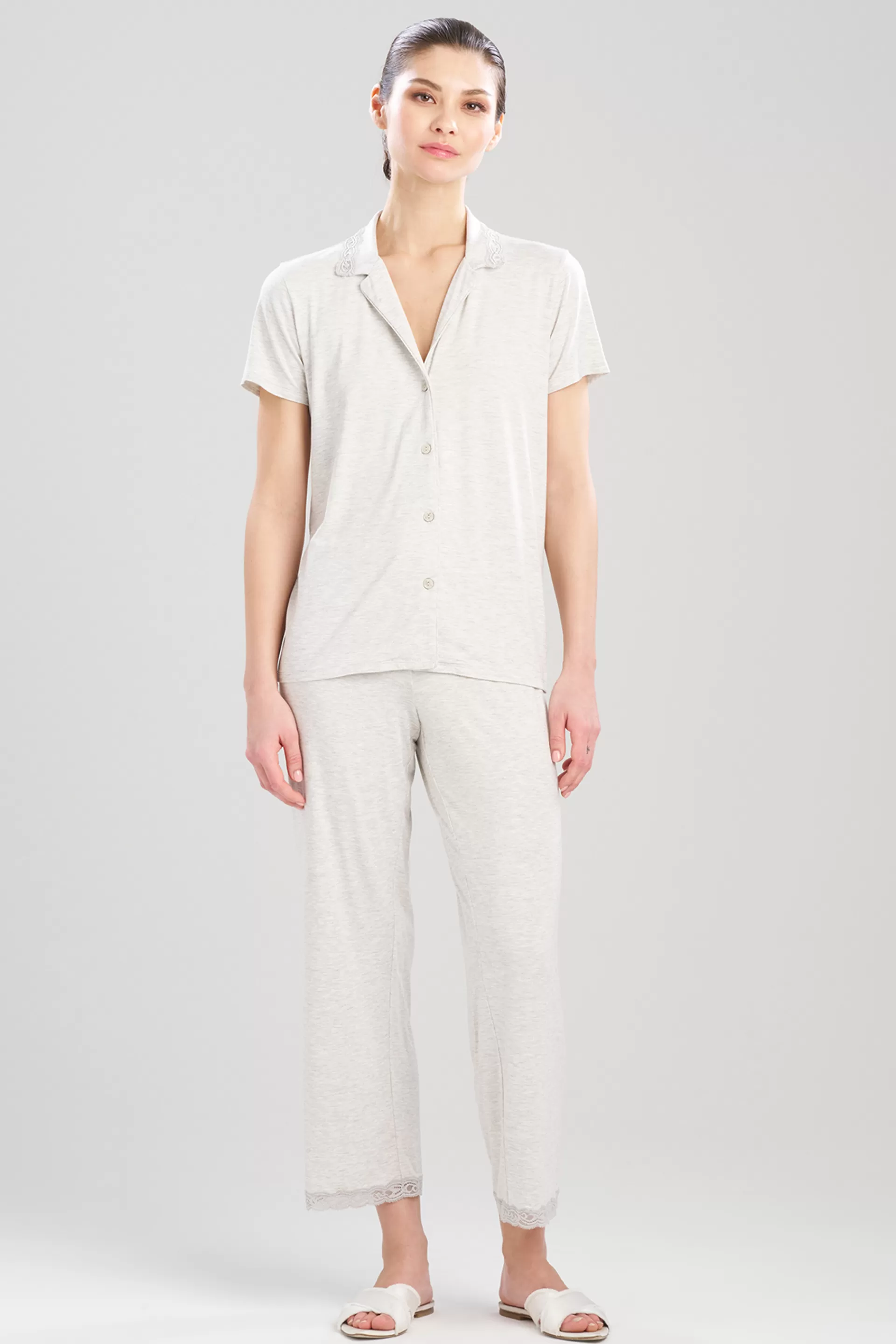 Natori Pajama Sets<Feathers Essentials Lenzing™ Ecovero™ Viscose Lace Applique Trim PJ