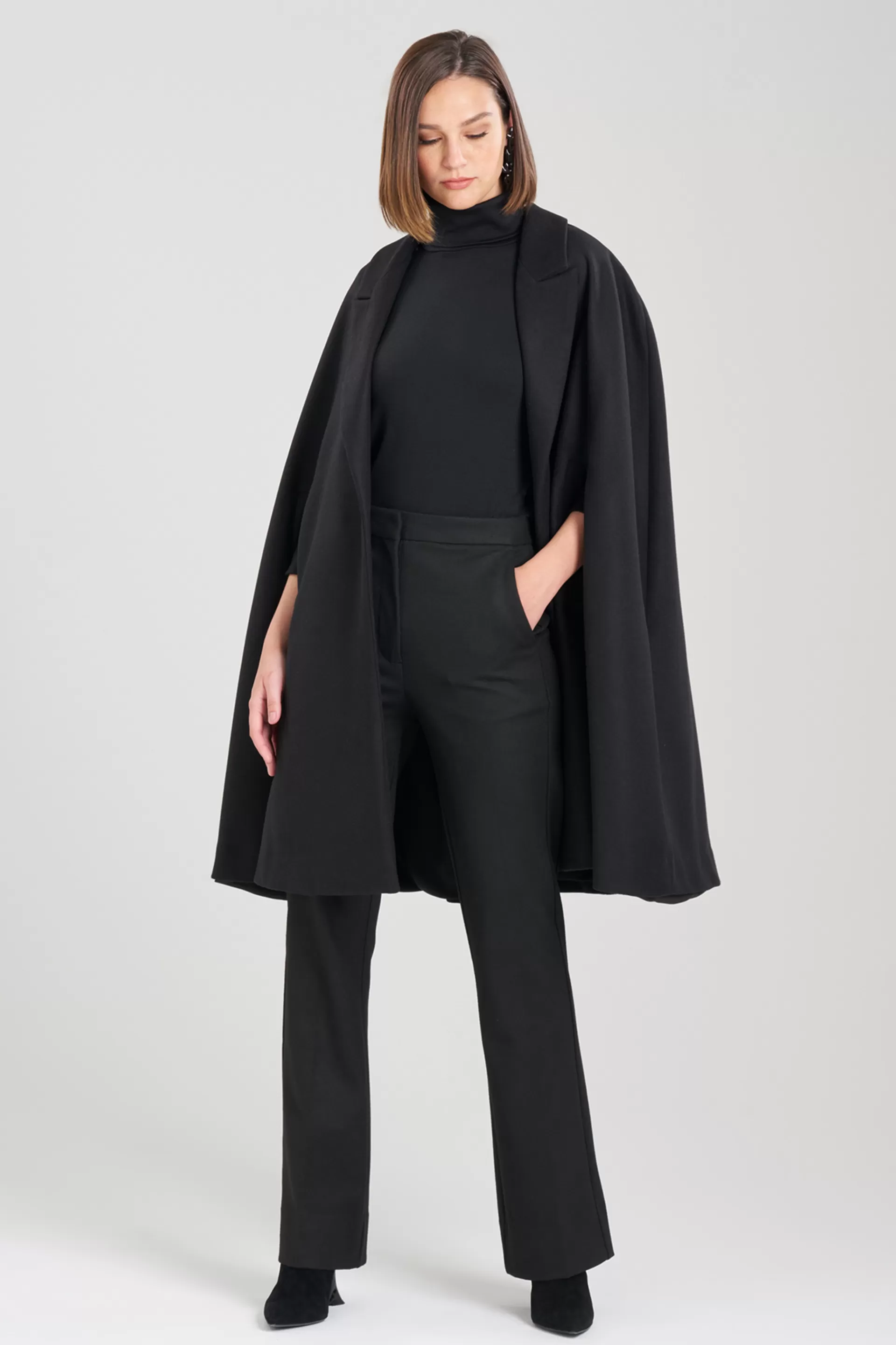 Natori Plus Sizes | Jackets & Outerwear<Felt Cape Black