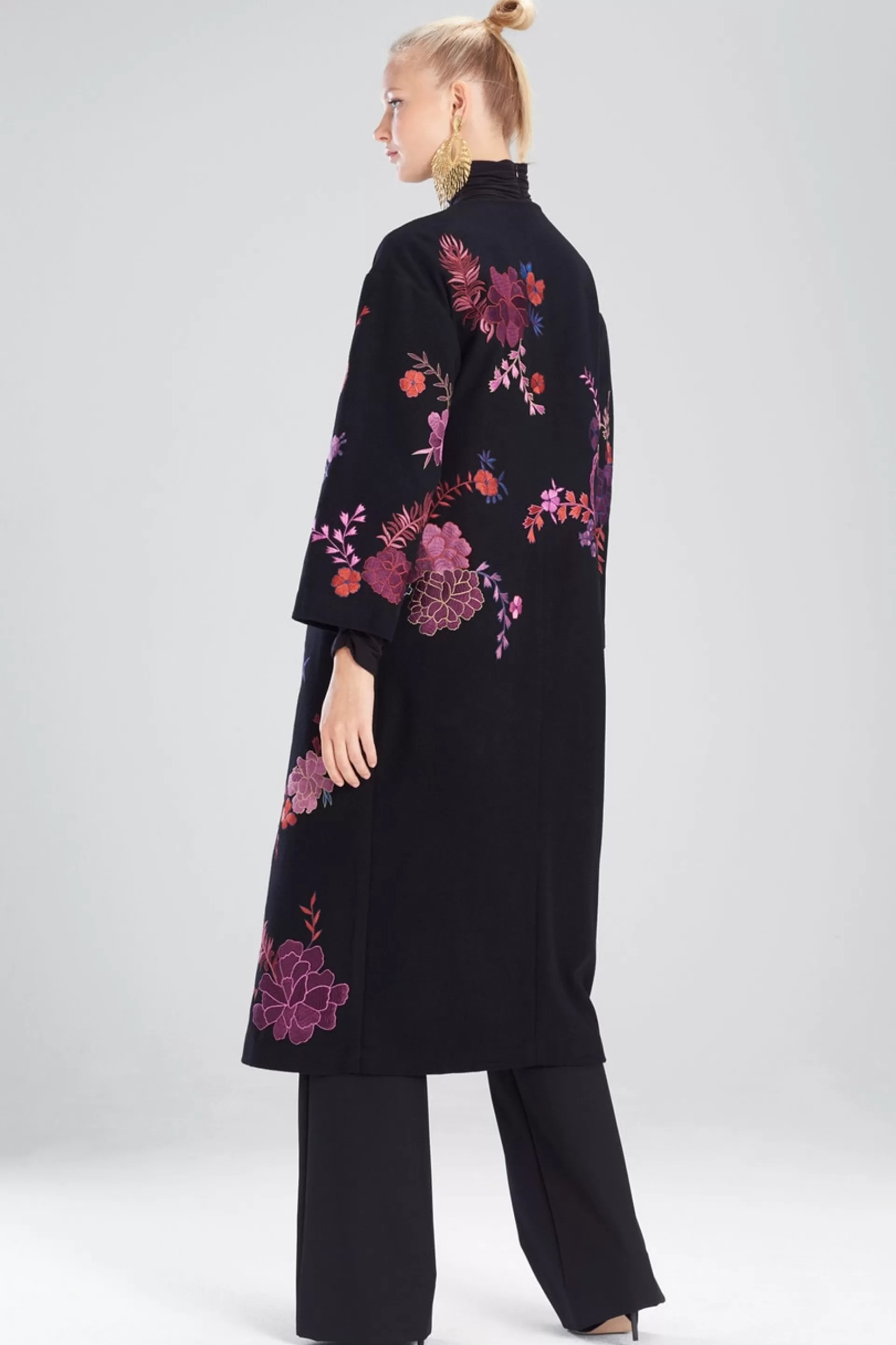 Natori Jackets & Outerwear<Felt Wool Embroidered Jacket Black