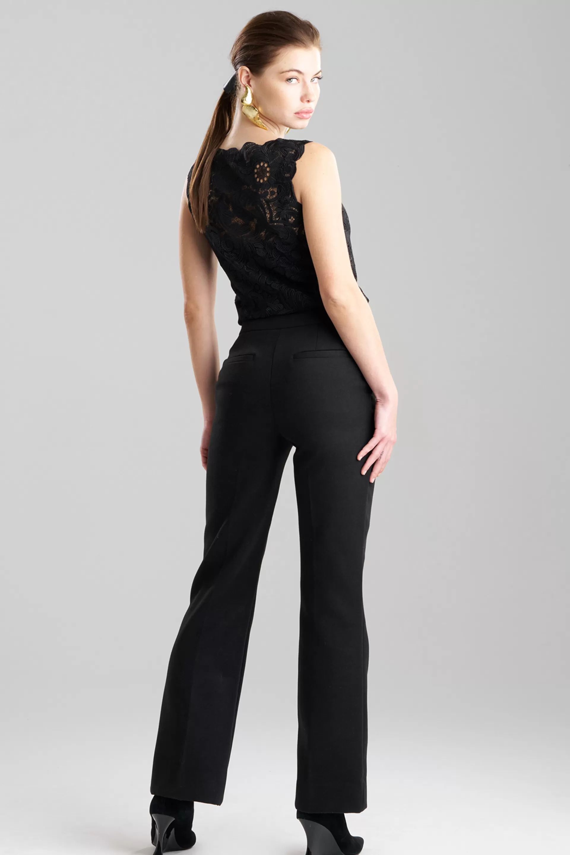 Natori Pants, Skirts & Shorts<Felt Zip Front Trousers Black