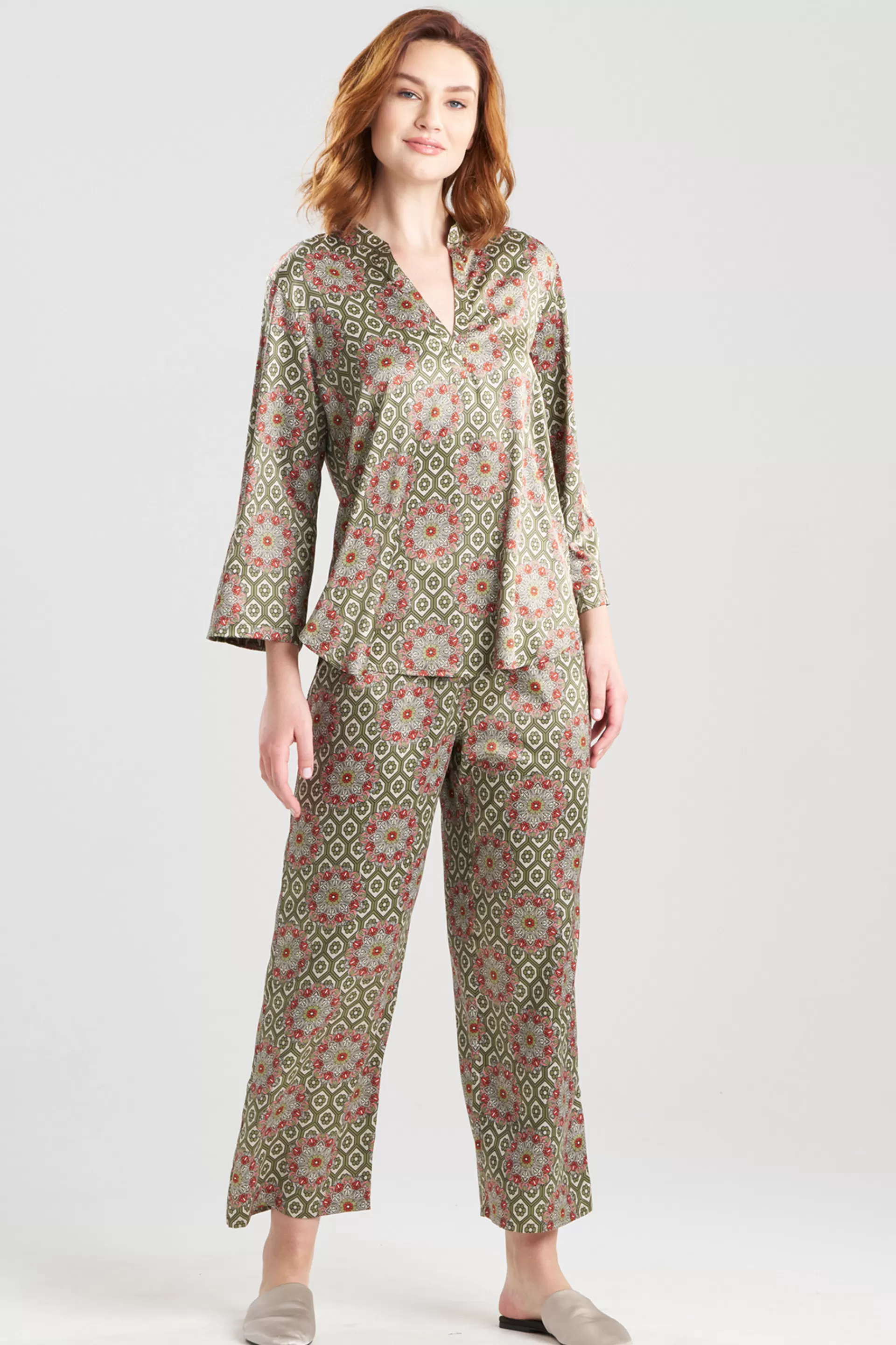 Natori Plus Sizes | Pajama Sets<Fez Satin PJ Green